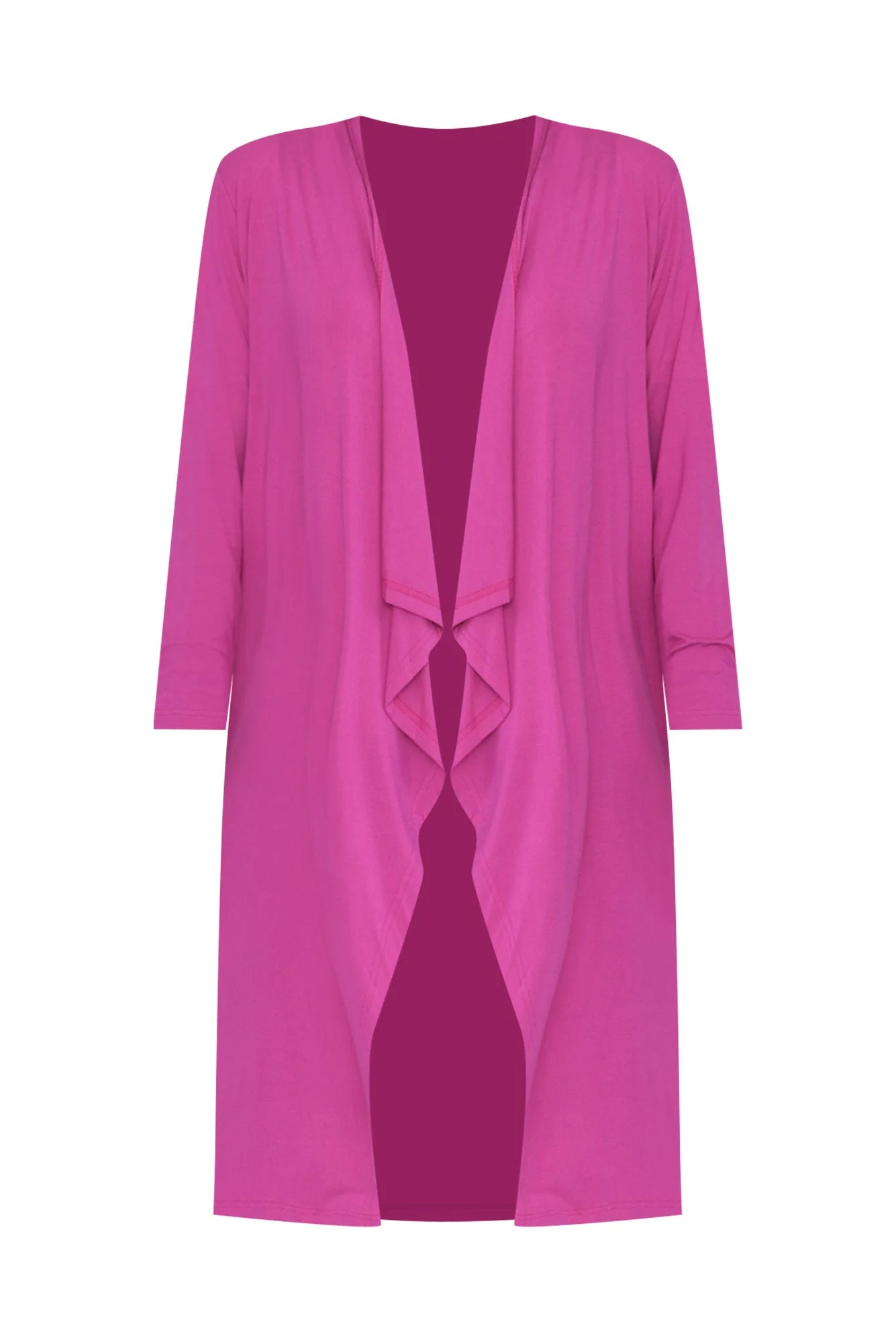 Leanna Magenta Bamboo Waterfall Cardigan