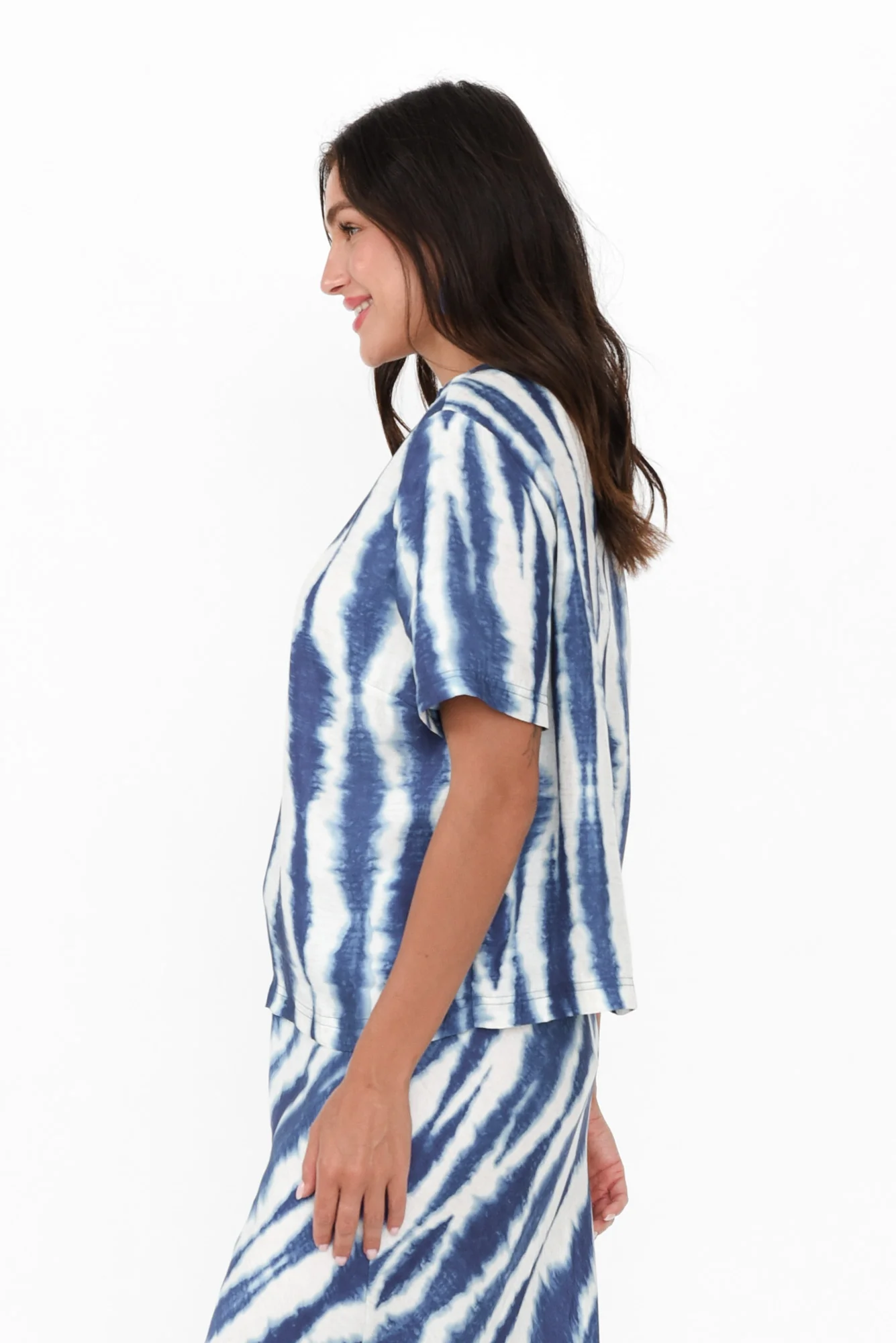 Arden Blue Tie Dye Cupro Top