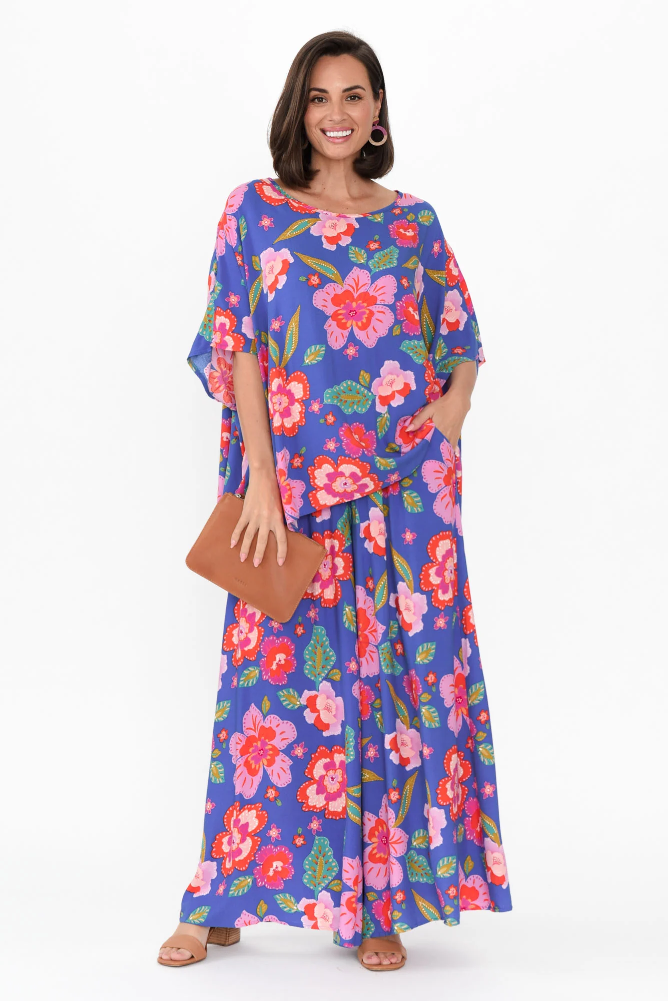 Neomi Blue Garden Wide Leg Pants