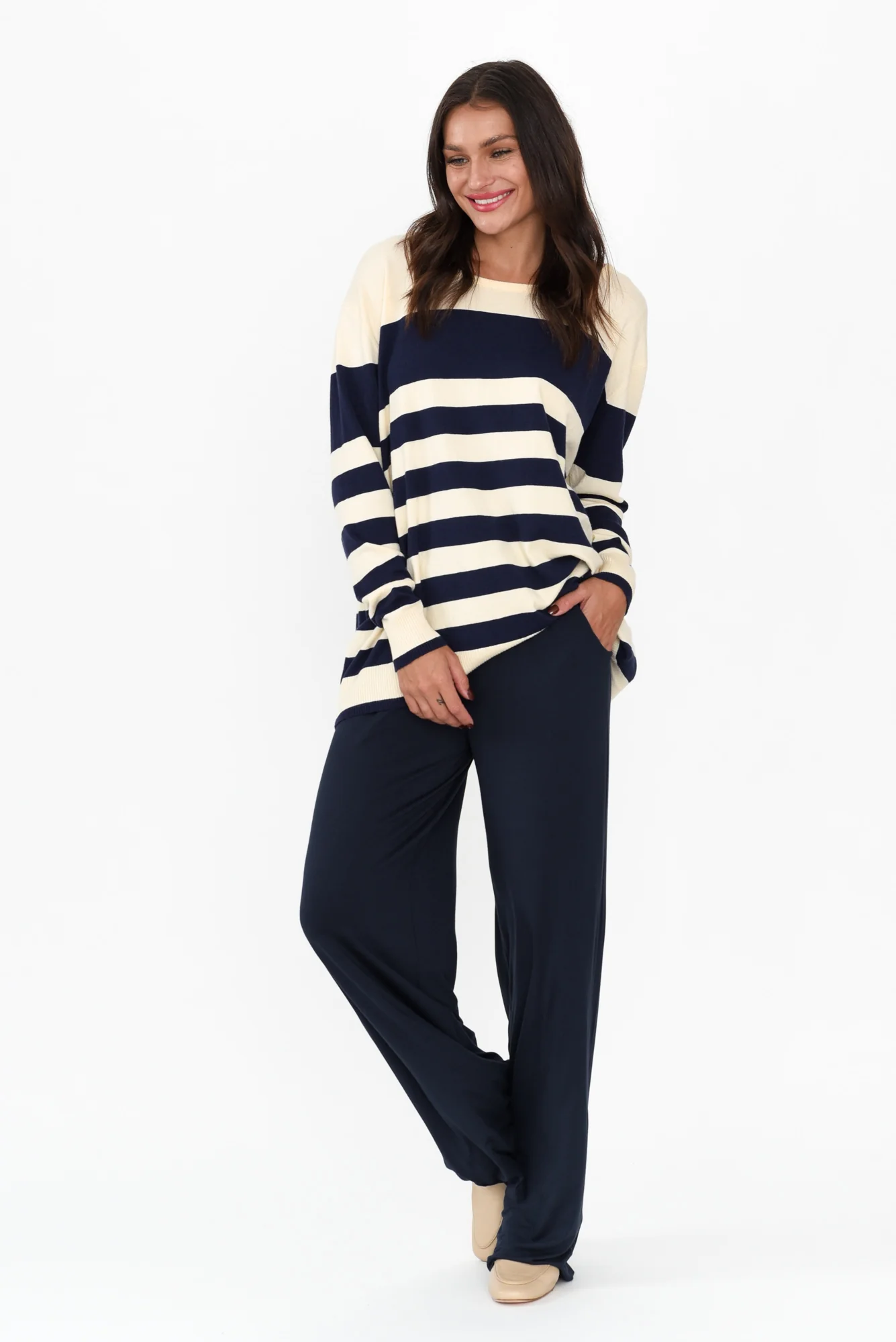 Cedric Dark Navy Bamboo Pocket Pants