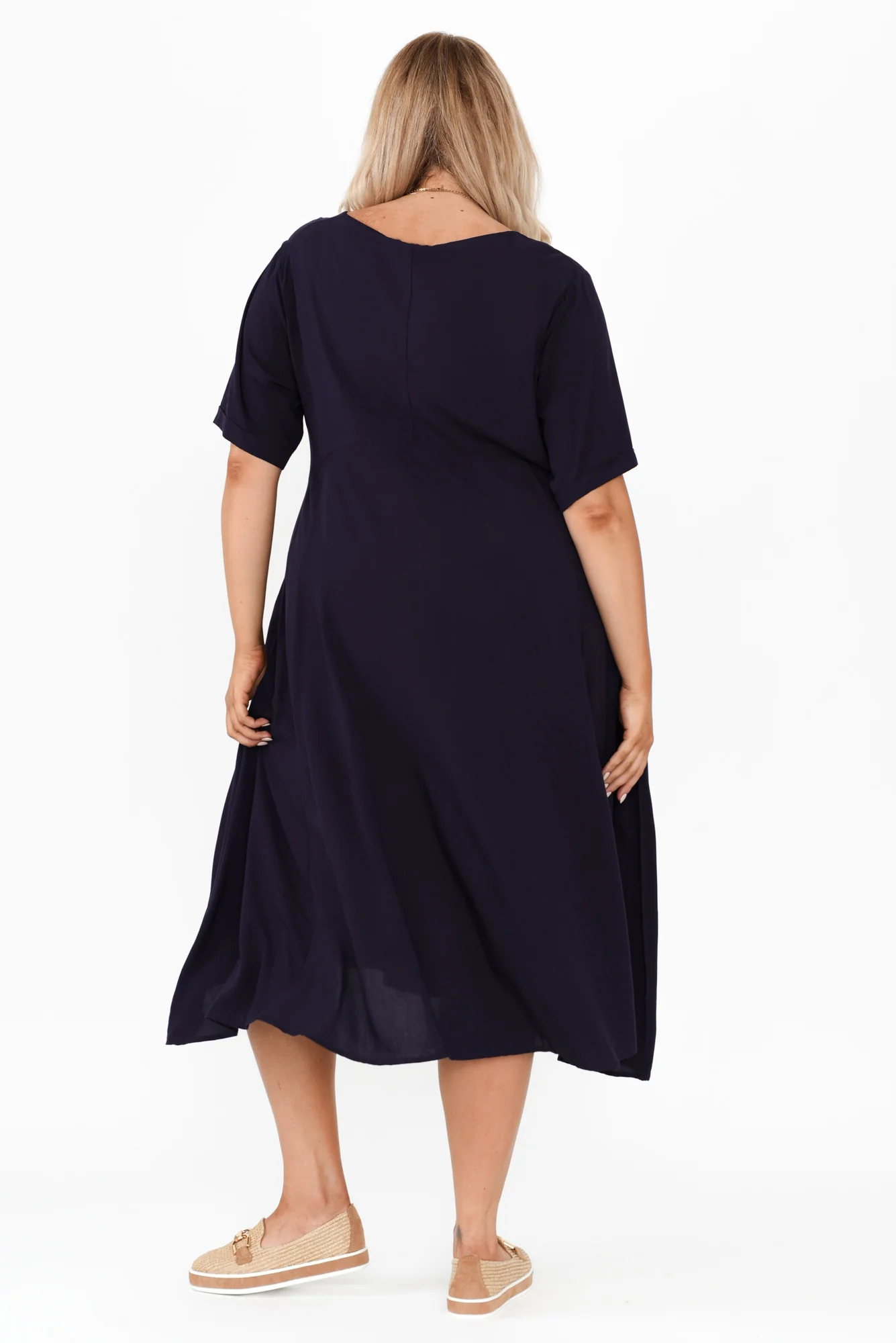 Zaelia Navy Crescent Dress