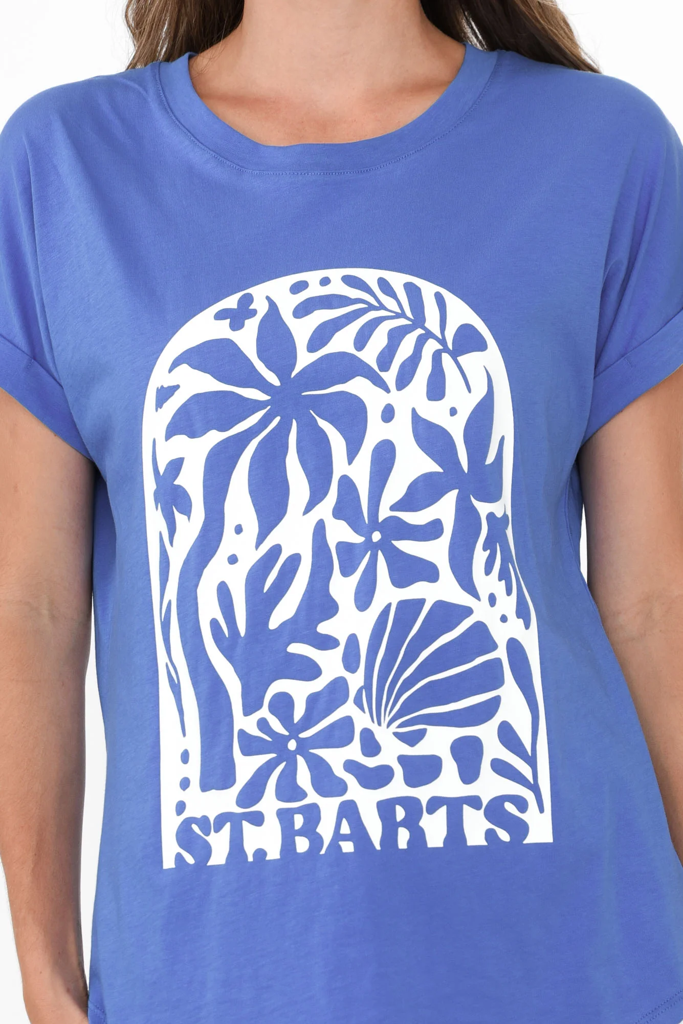 Hailey Blue St Barts Cotton Tee