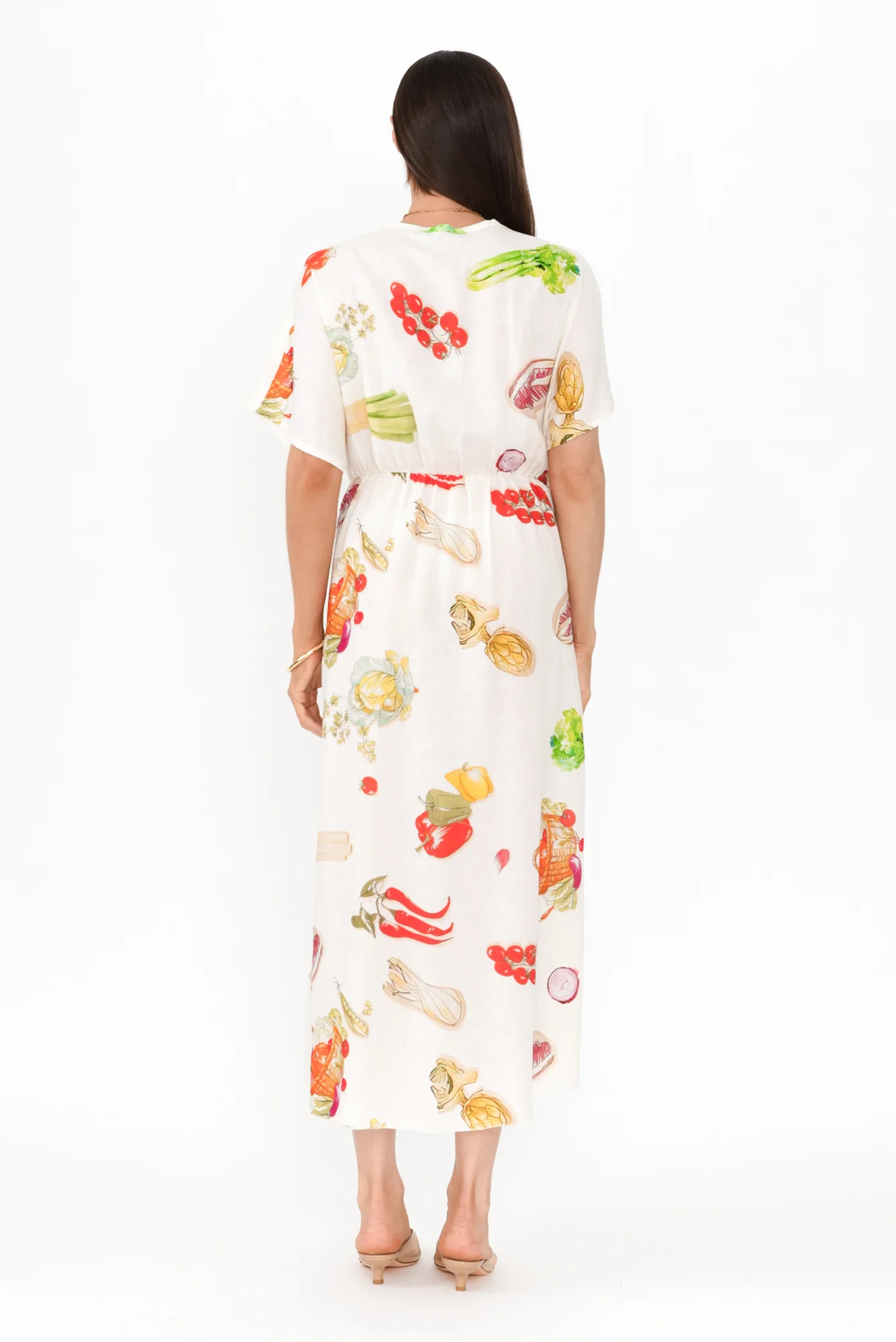 Luanne White Harvest Linen Blend Dress