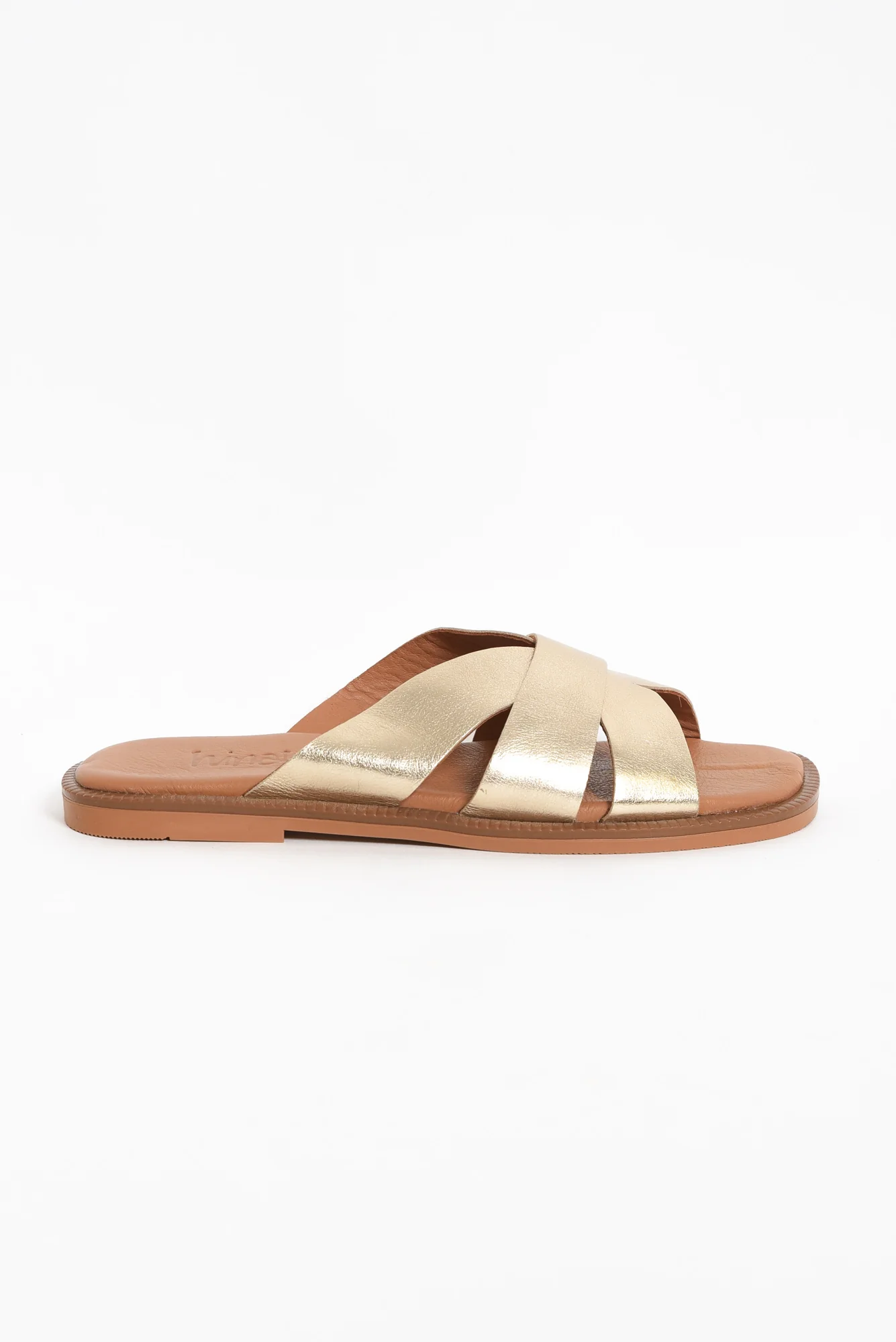 Adelaide Gold Leather Slide