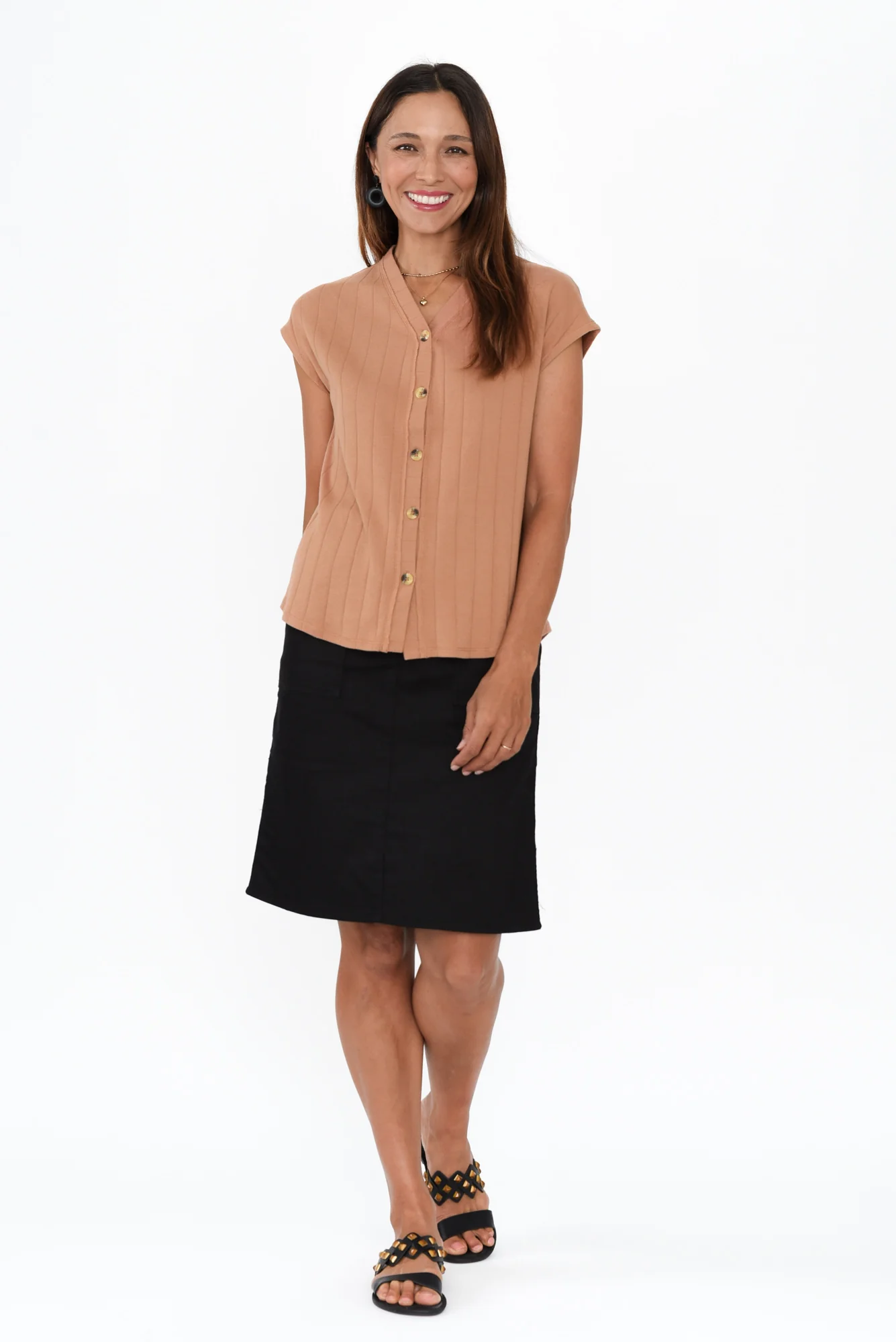 Abigail Black Drawstring Skirt