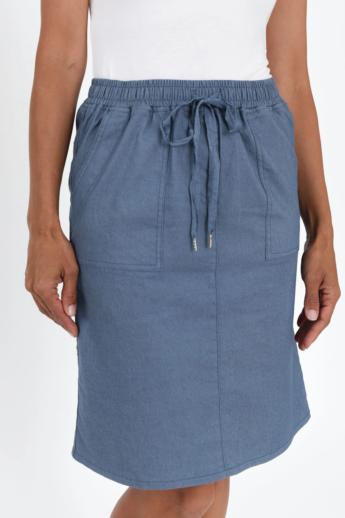 Abigail Blue Drawstring Skirt