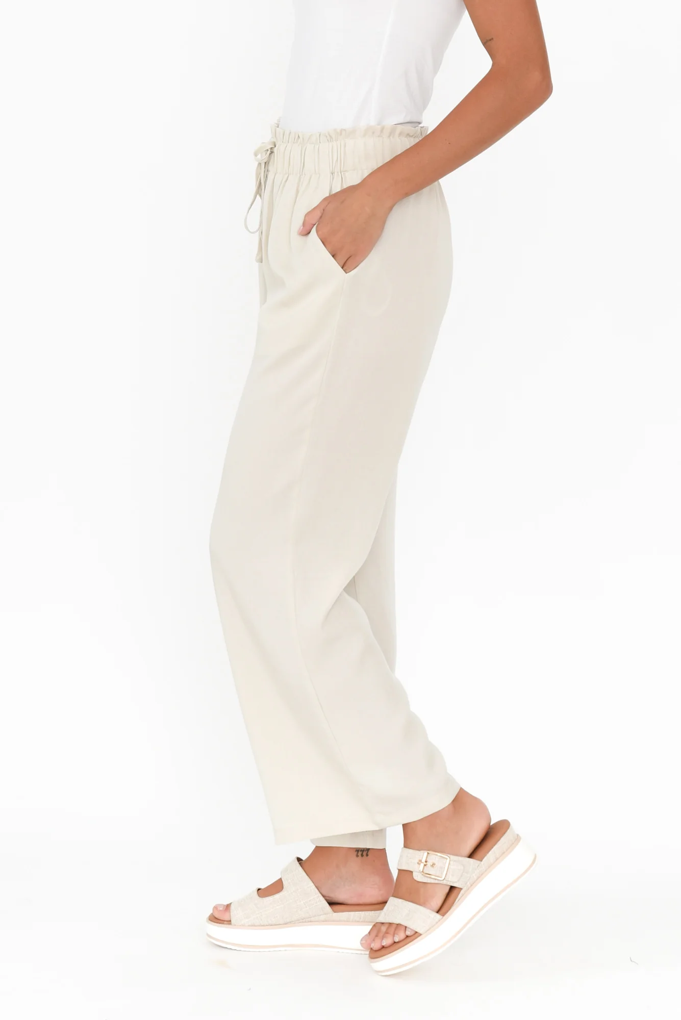 Vermont Ivory Drawstring Pants