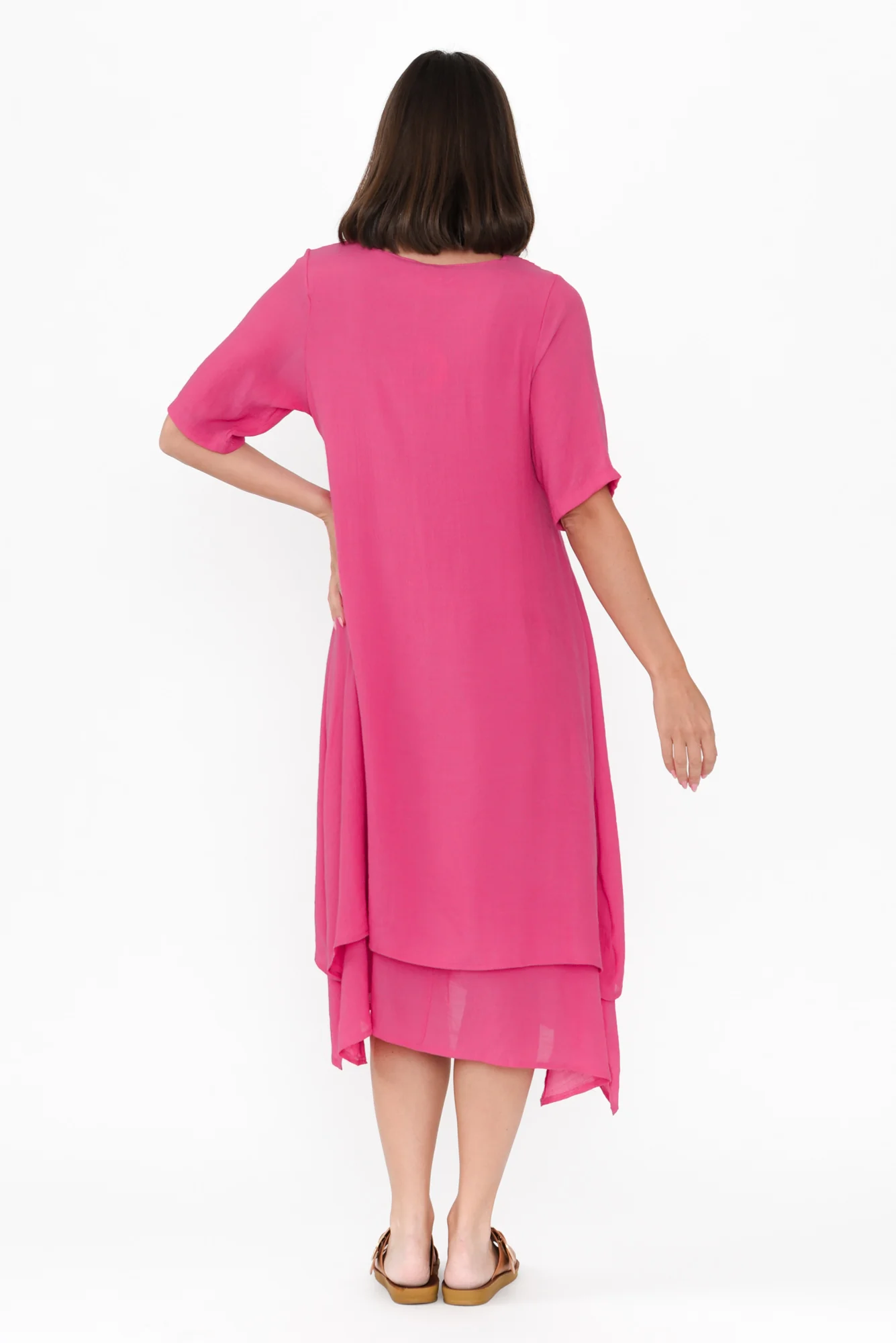 Nala Hot Pink Layers Dress