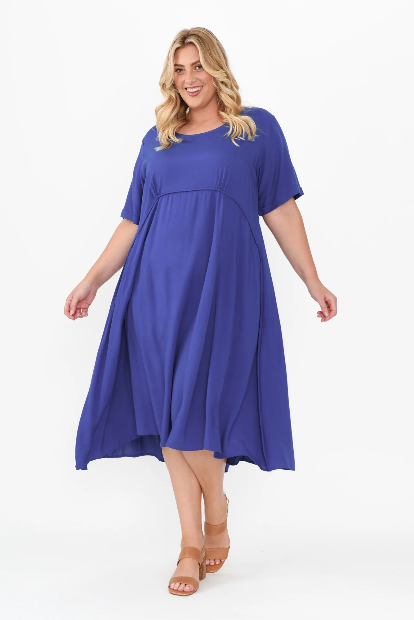 Zaelia Cobalt Crescent Dress