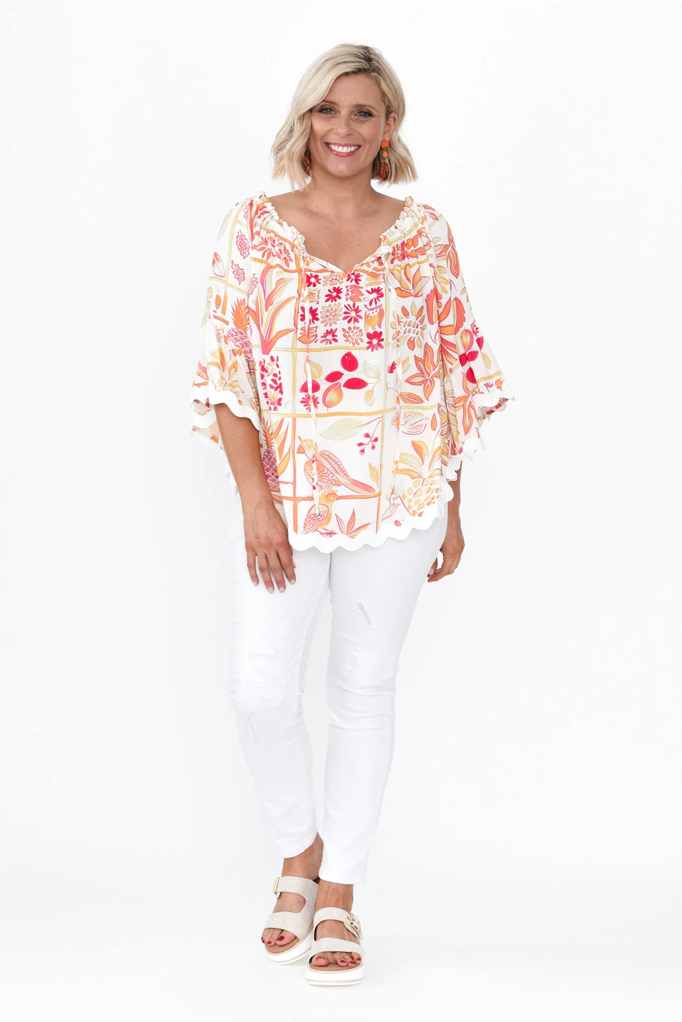 Bianco White Leaf Trim Top