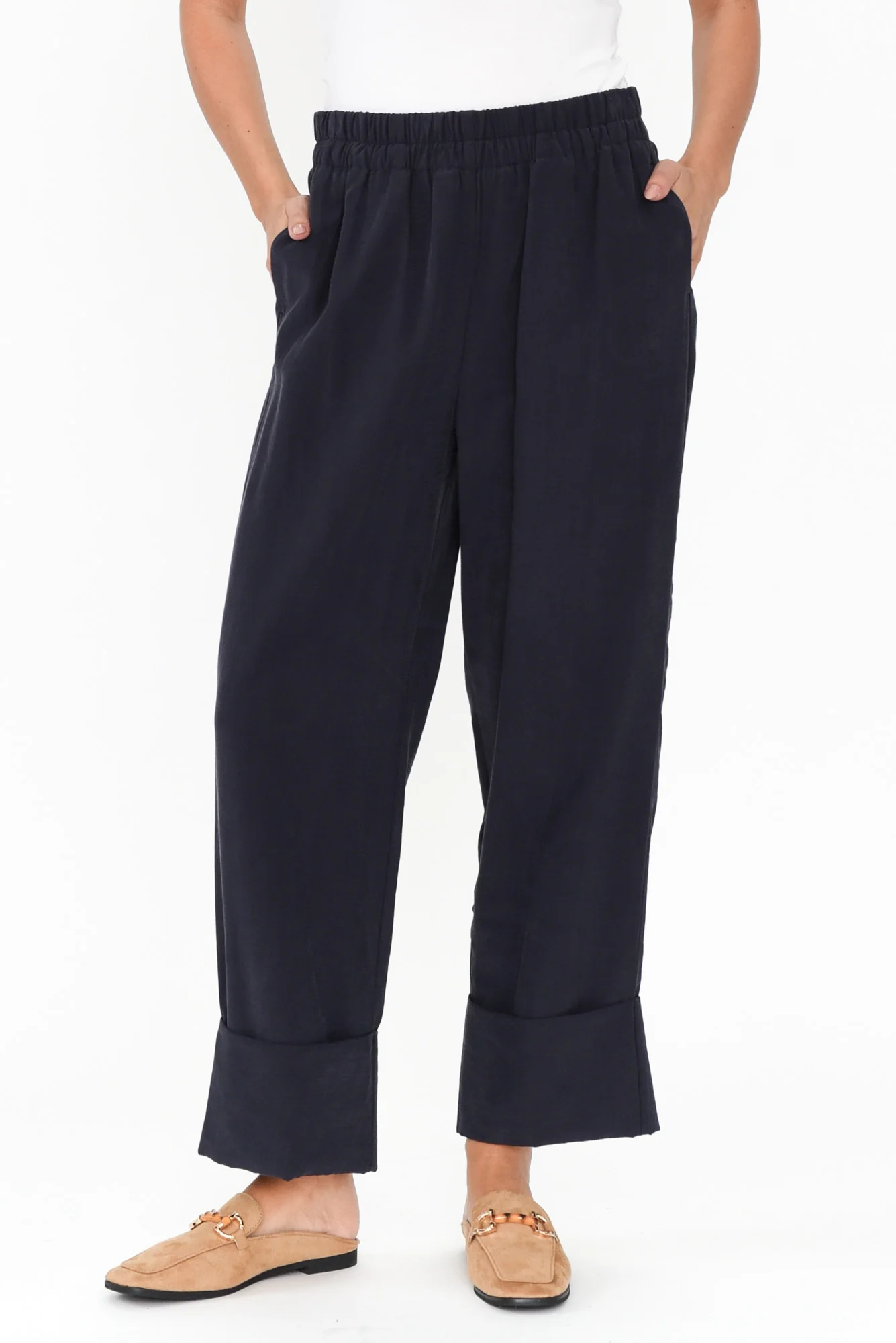 Seria Navy Cuff Pants
