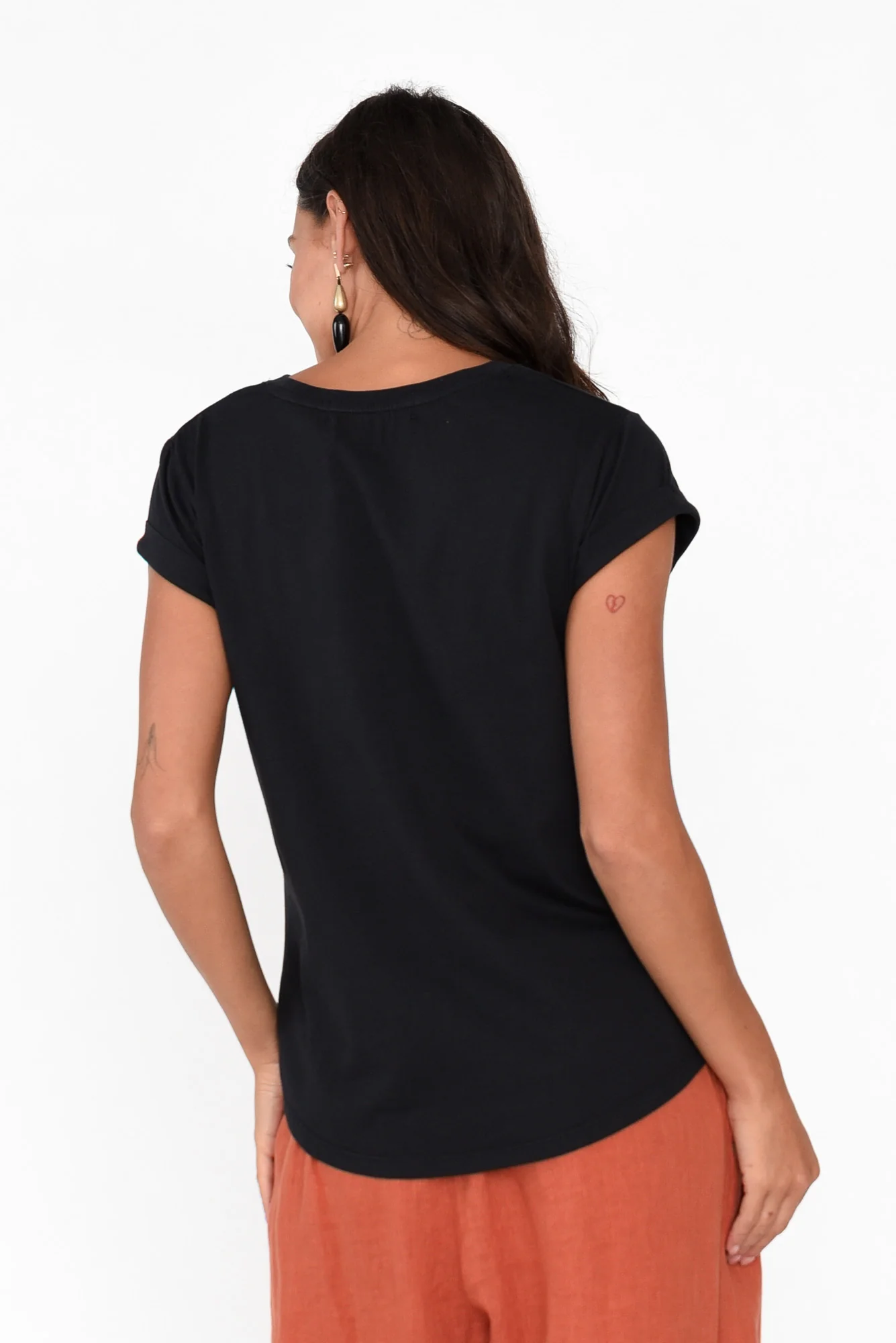 Manly Black Cotton Tee