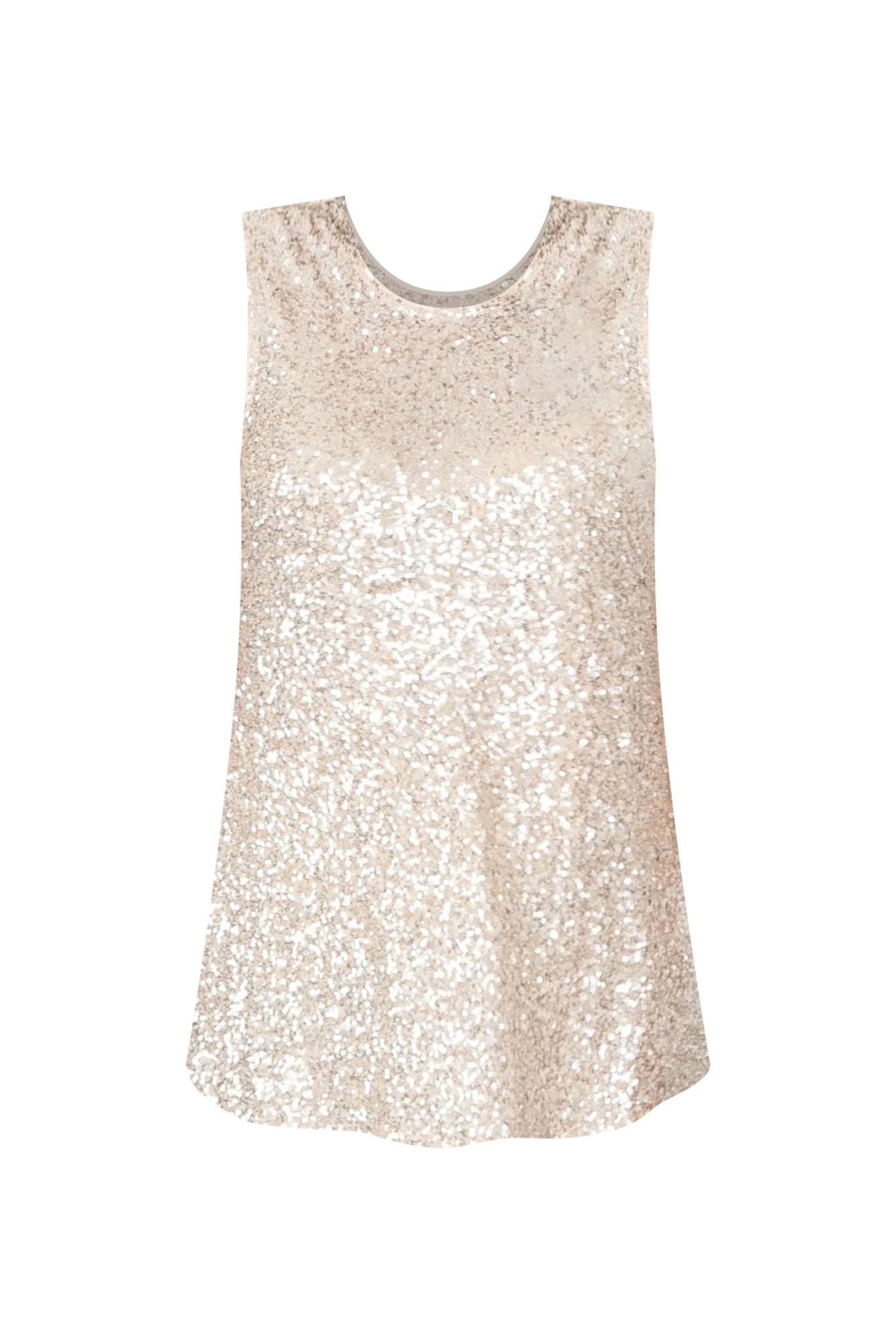 Showstopper Champagne Sequin Tank