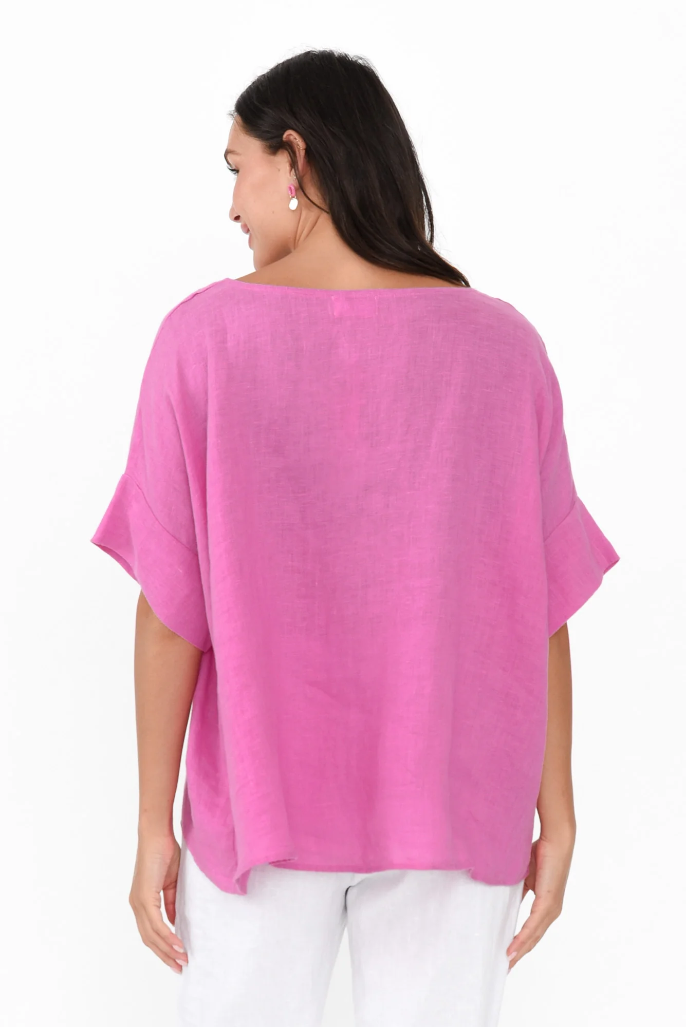 Kiro Pink Linen Top