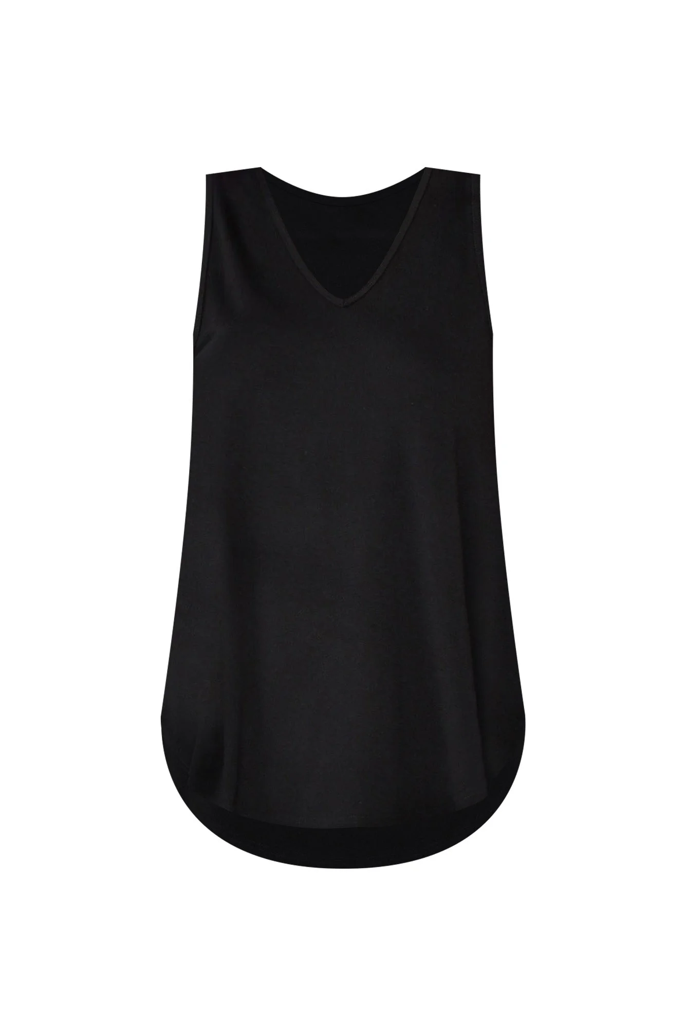 Rihanna Black Bamboo Tank