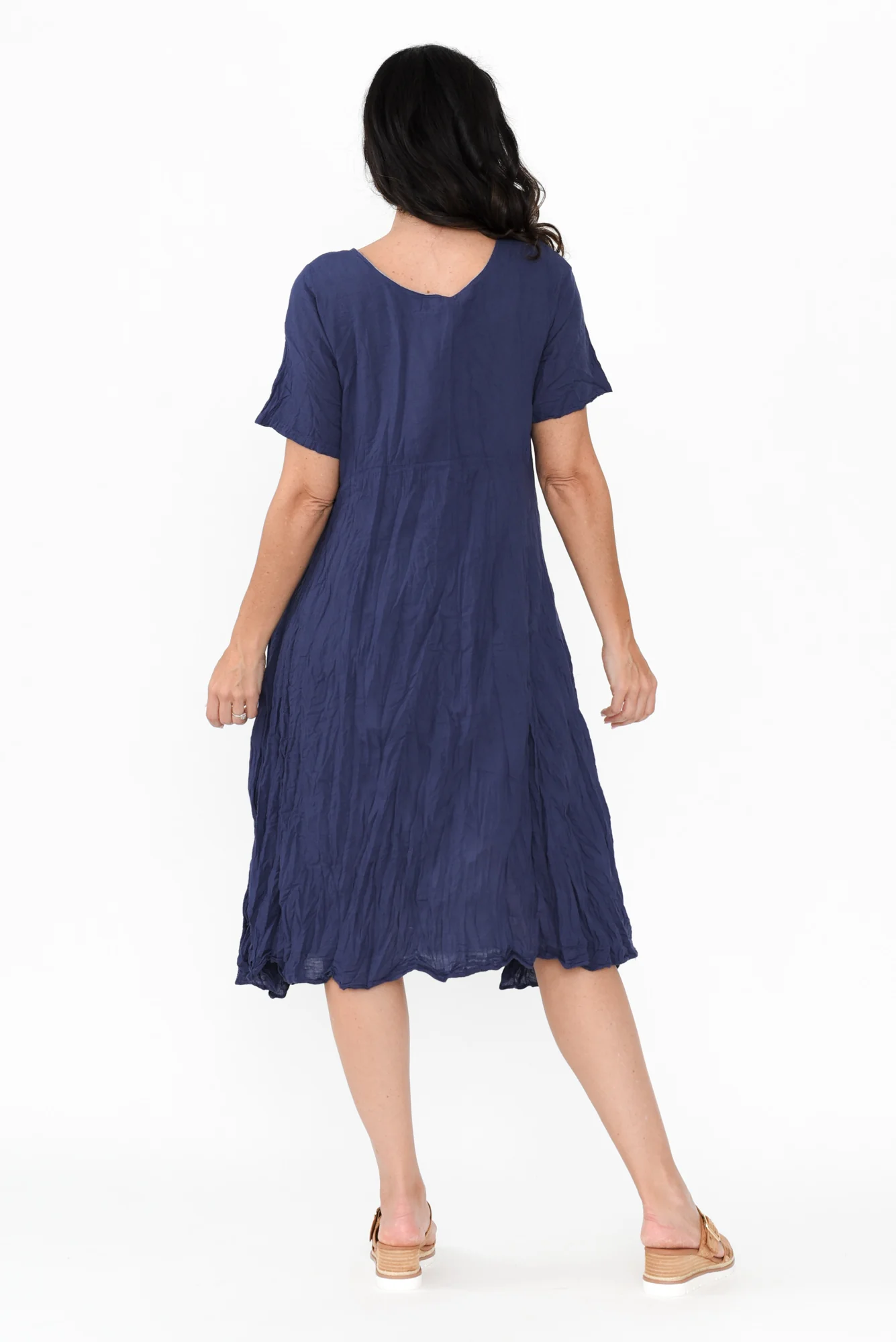 Wilton Navy Cotton Pocket Dress