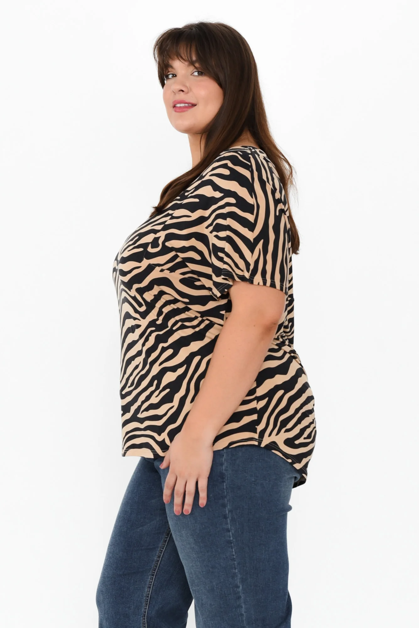 Ivy Tan Zebra Micro Modal Swing Tee