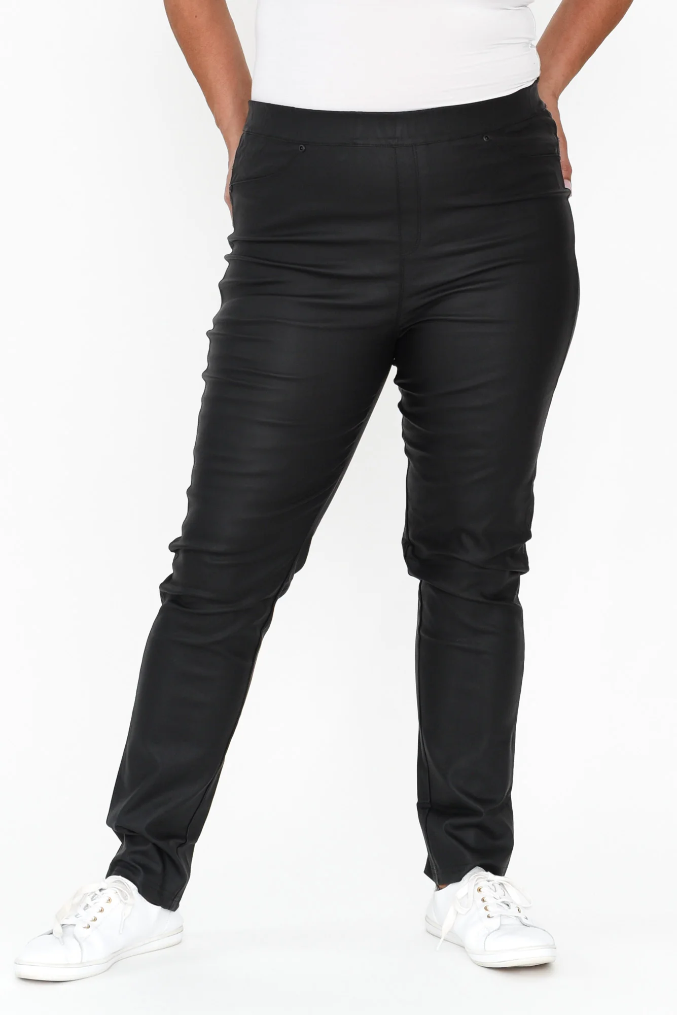 Sawyer Black Wet Look Pants