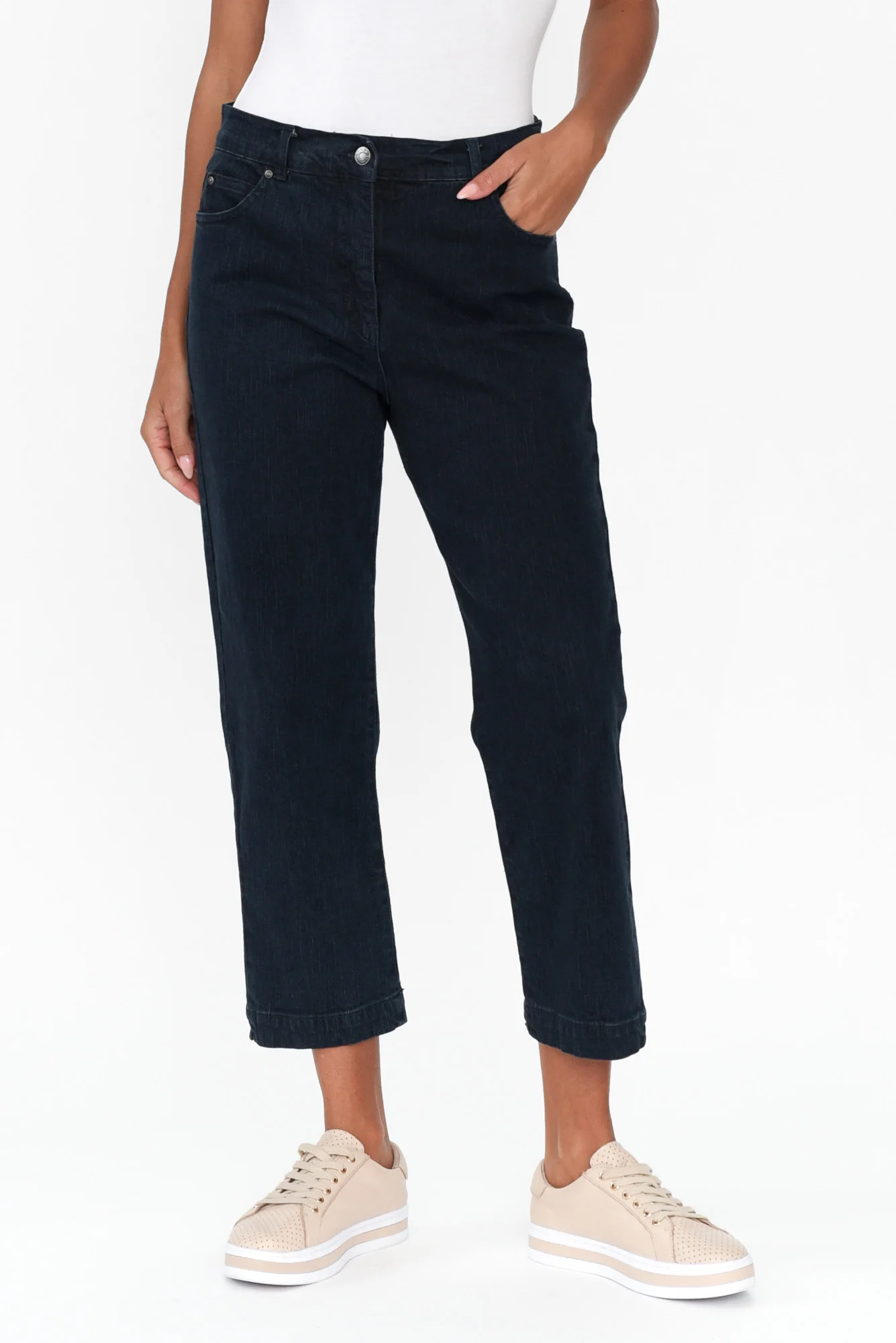 Rosanna Dark Denim Cropped Jeans
