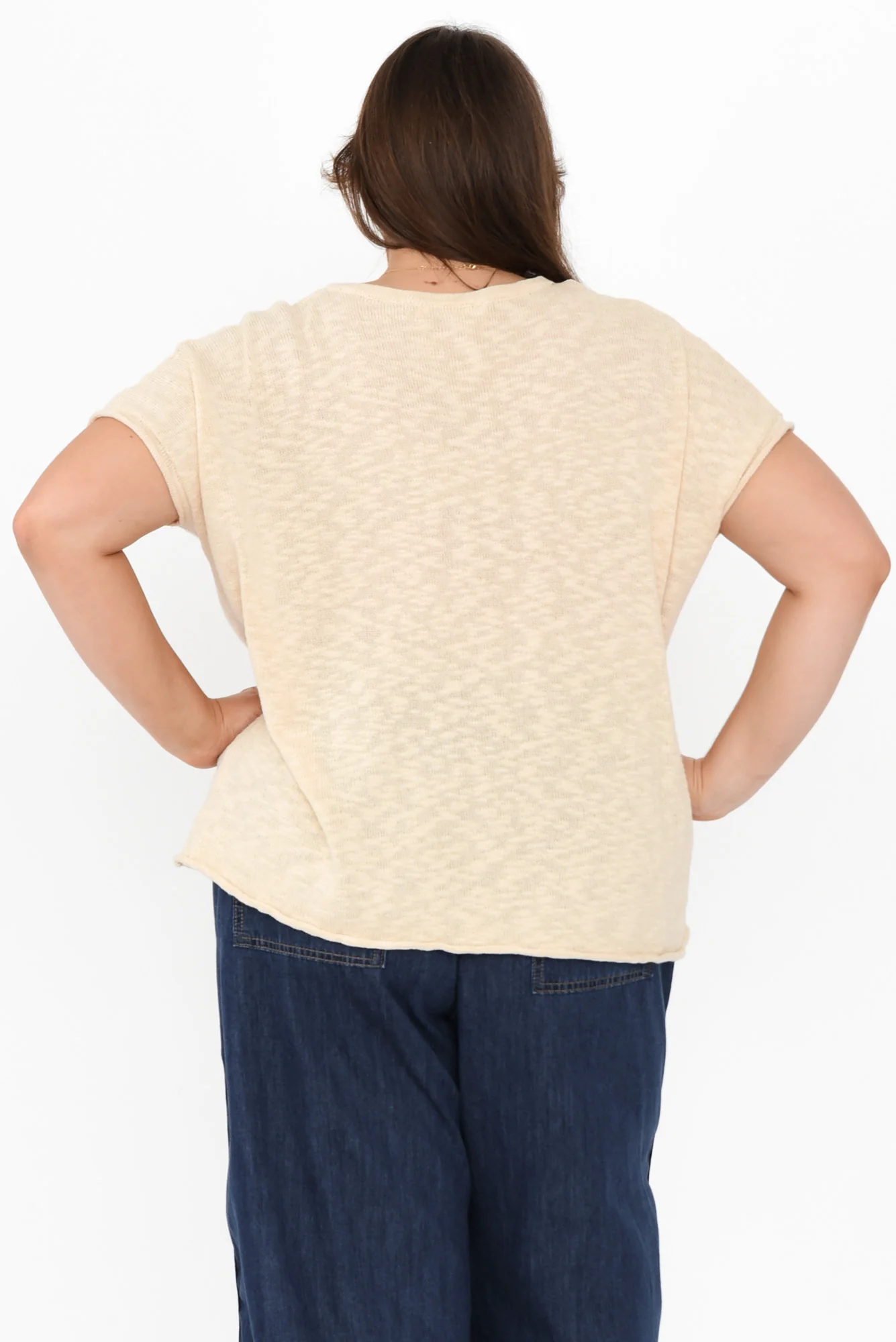 Saxon Cream Oversized Knit Top