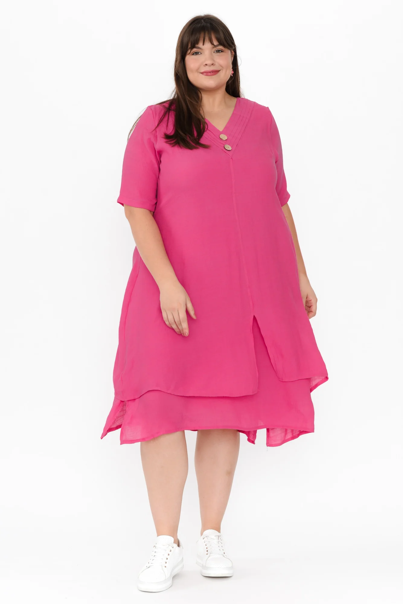 Nala Hot Pink Layers Dress