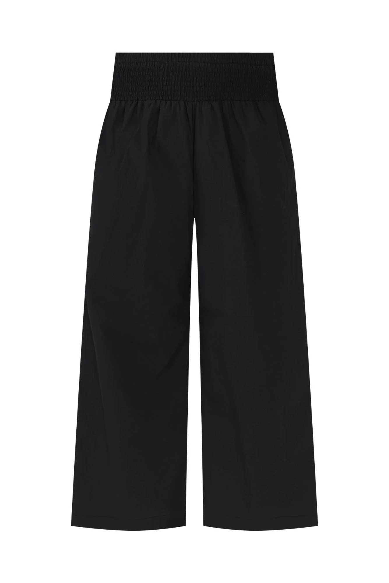 Sevilla Black Wide Leg Cotton Pants