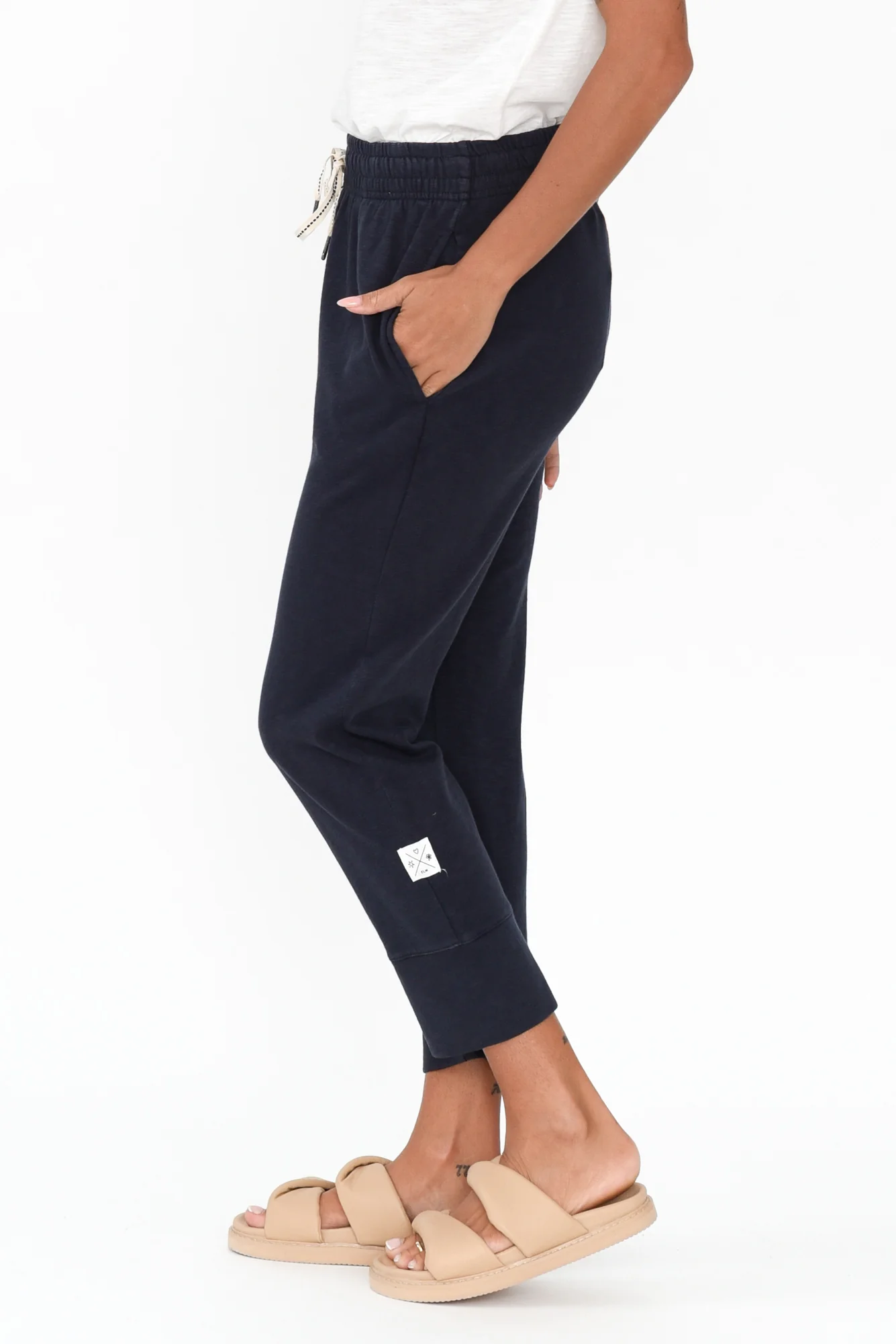 Fundamental Brunch Navy Cotton Pants