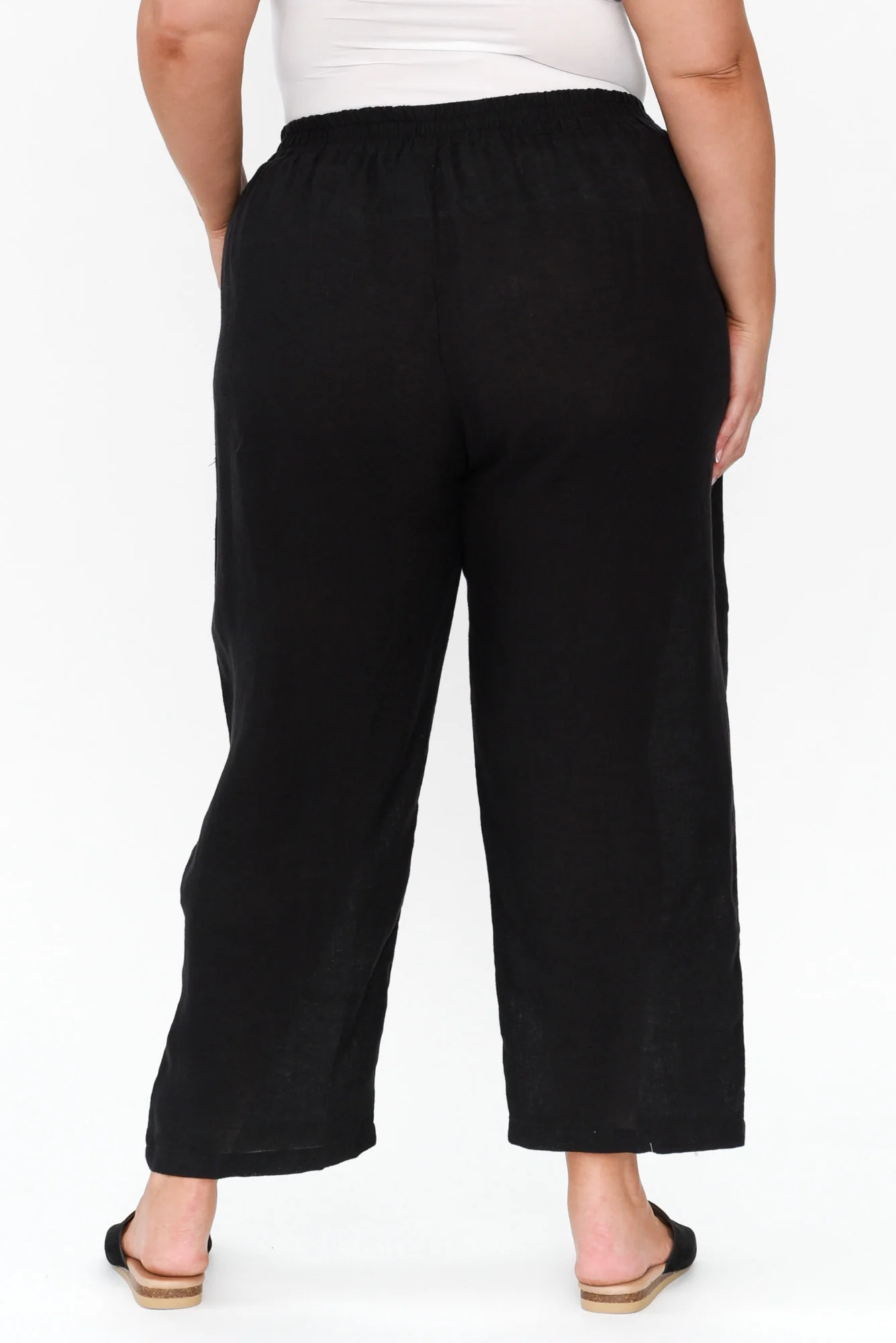 Ataya Black Linen Pants