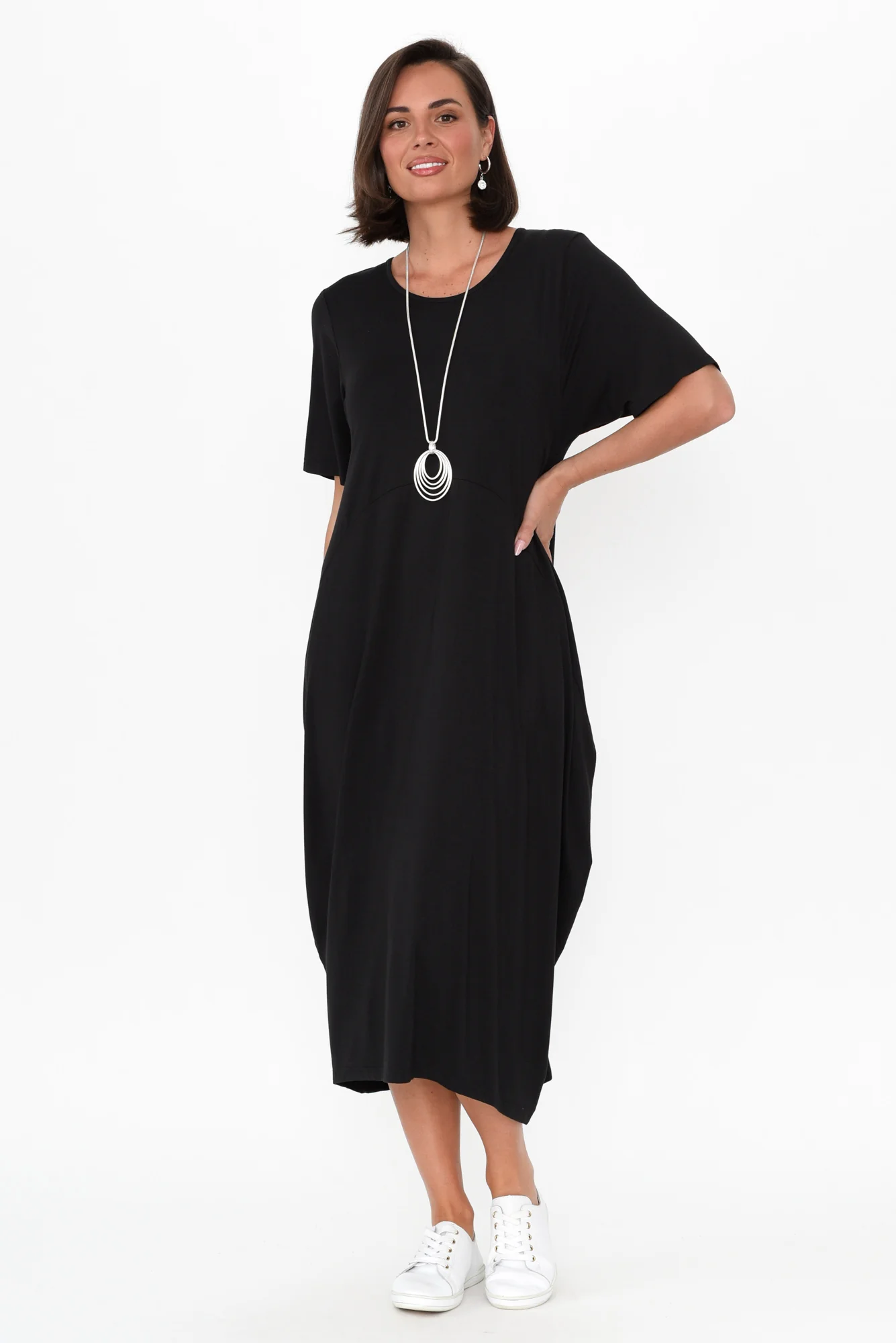 Samiya Black Bamboo Dress