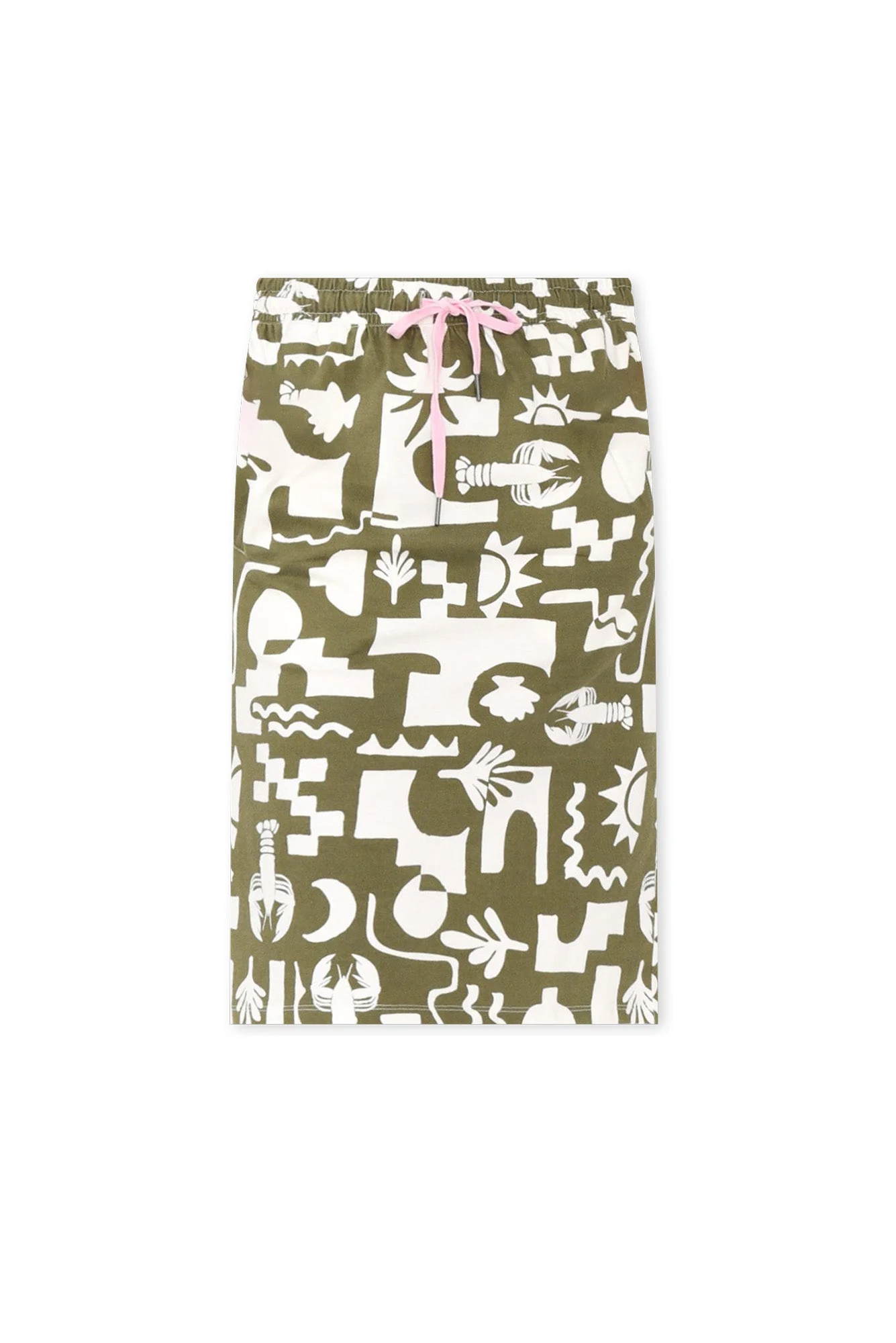 Postcard Khaki Coastal Cotton Skirt