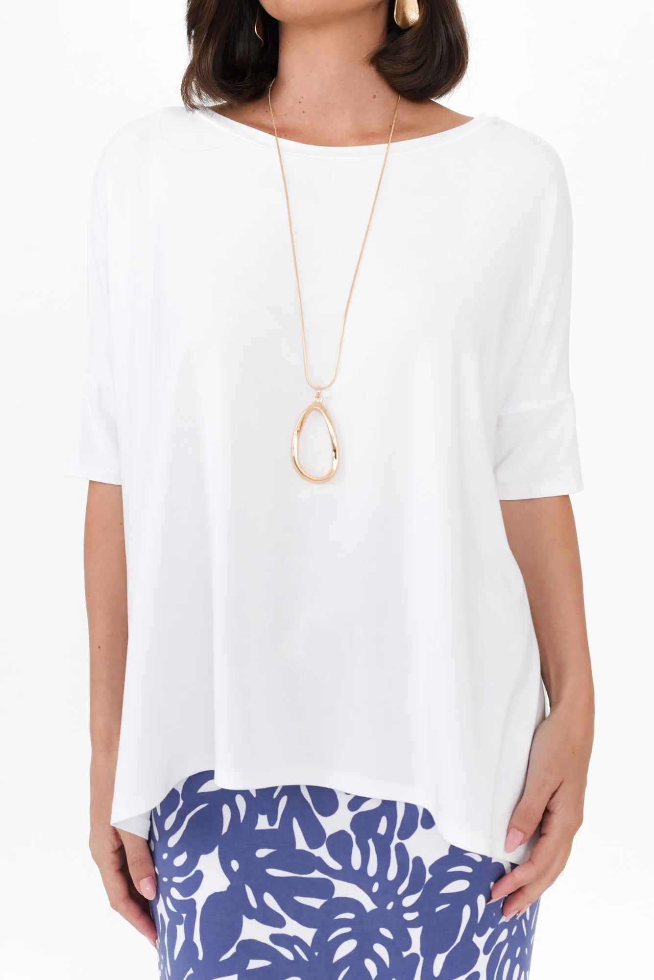Gina White Bamboo Top