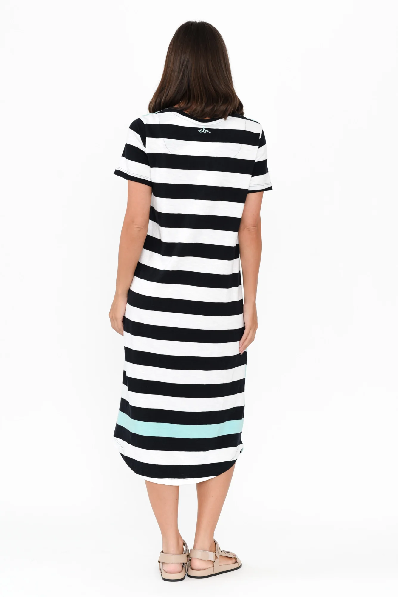 Mercury Blue Stripe Cotton Dress