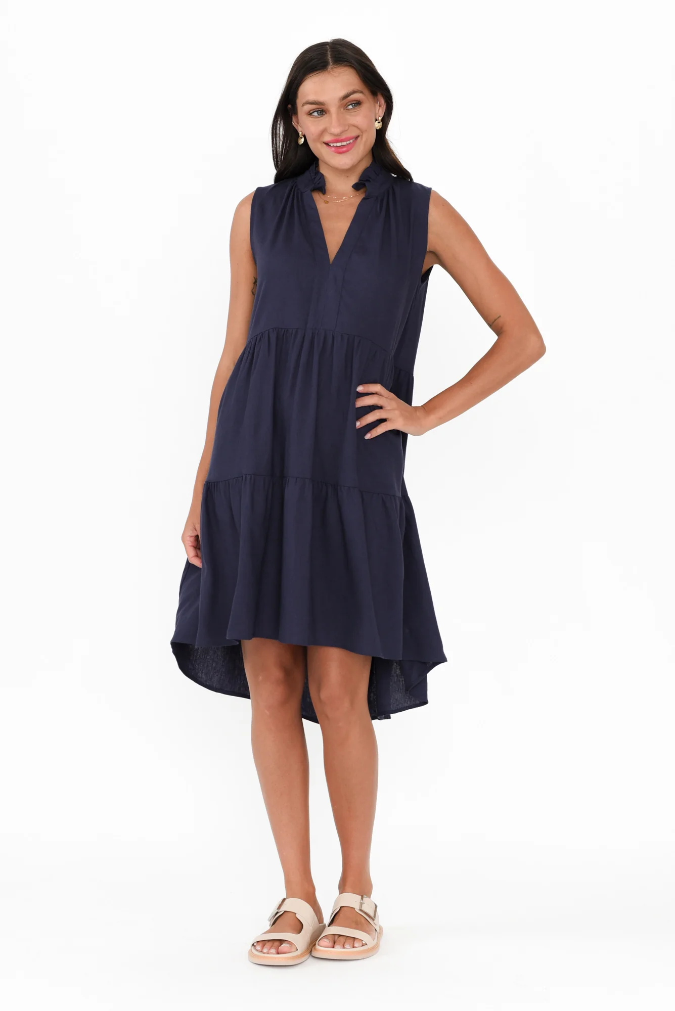 Liza Navy Tier Dress