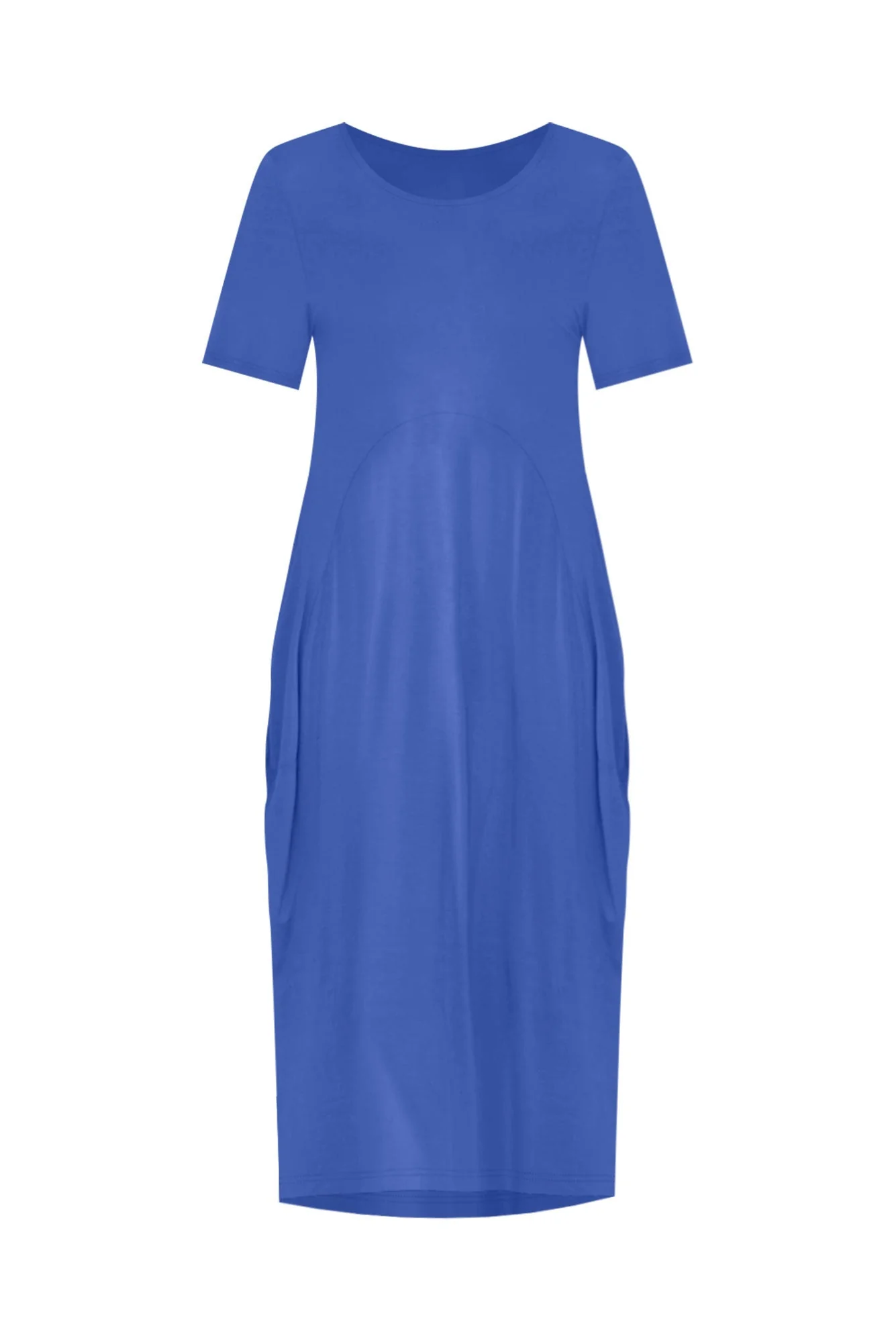 Glenda Cobalt Short Sleeve Crescent Dress