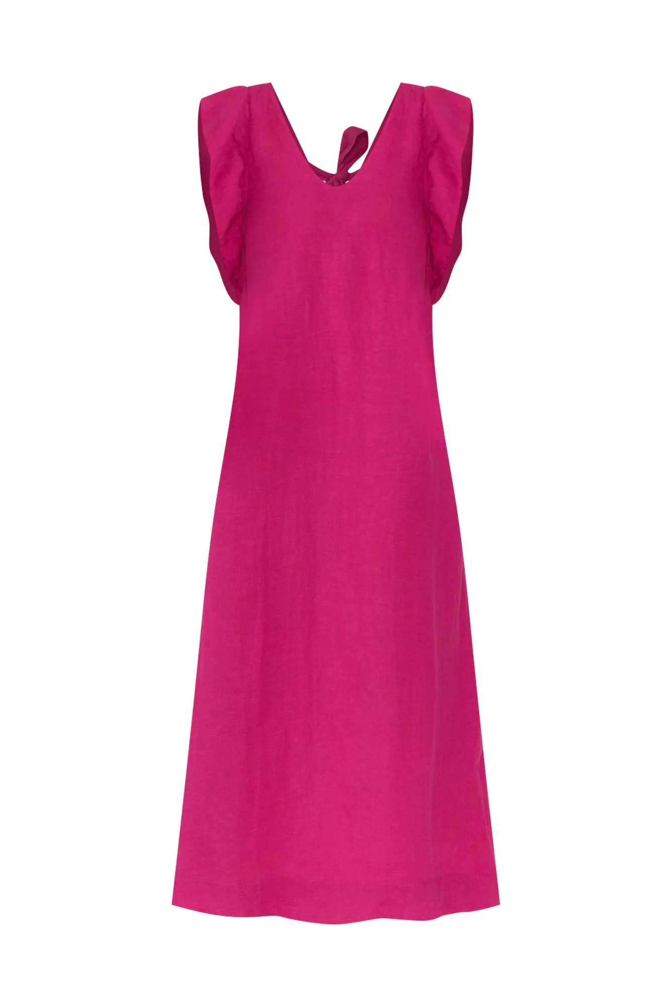 Matilda Hot Pink Pink Linen Dress