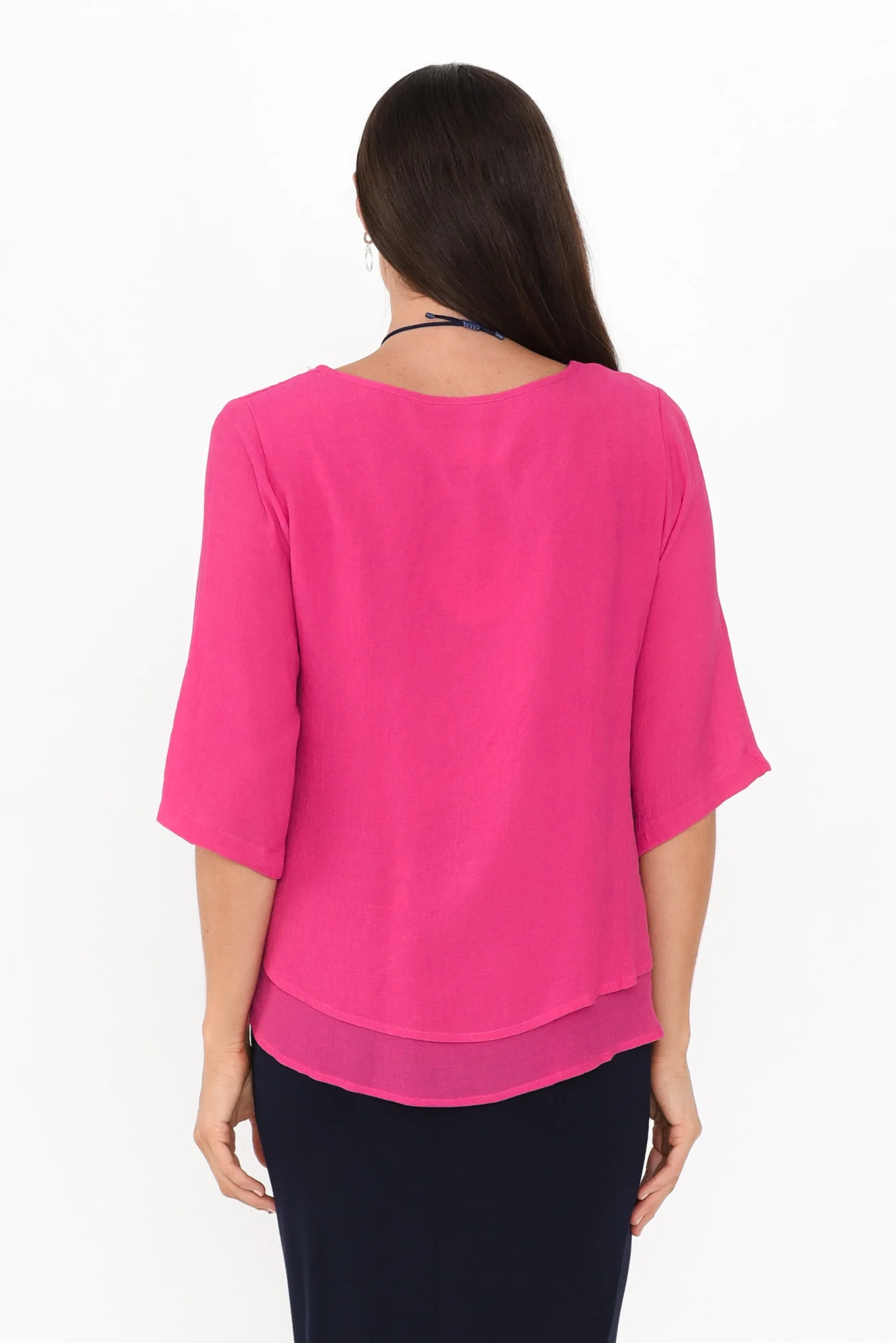 Liora Fuchsia Layered Top