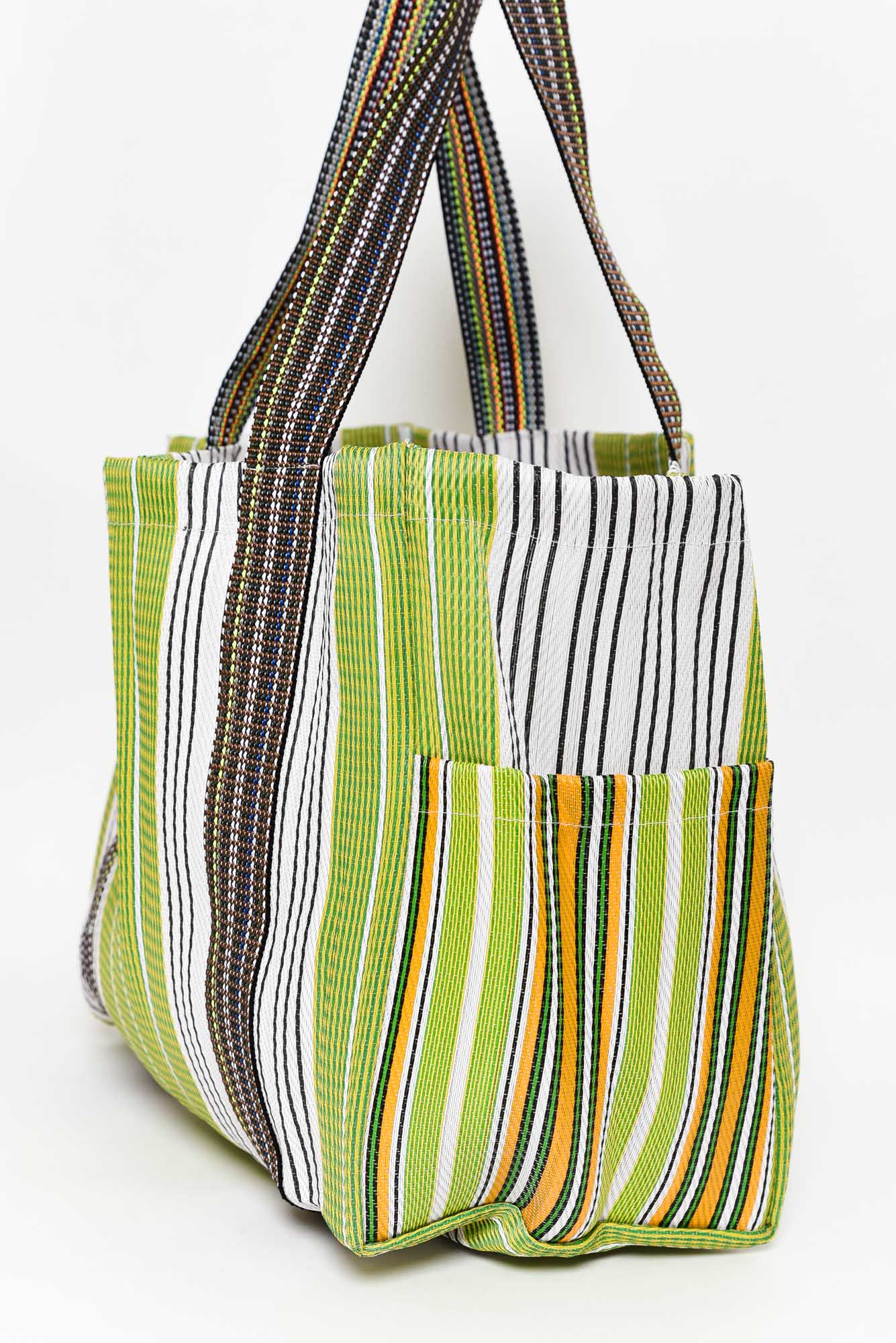 Zorita Green Stripe Tote Bag