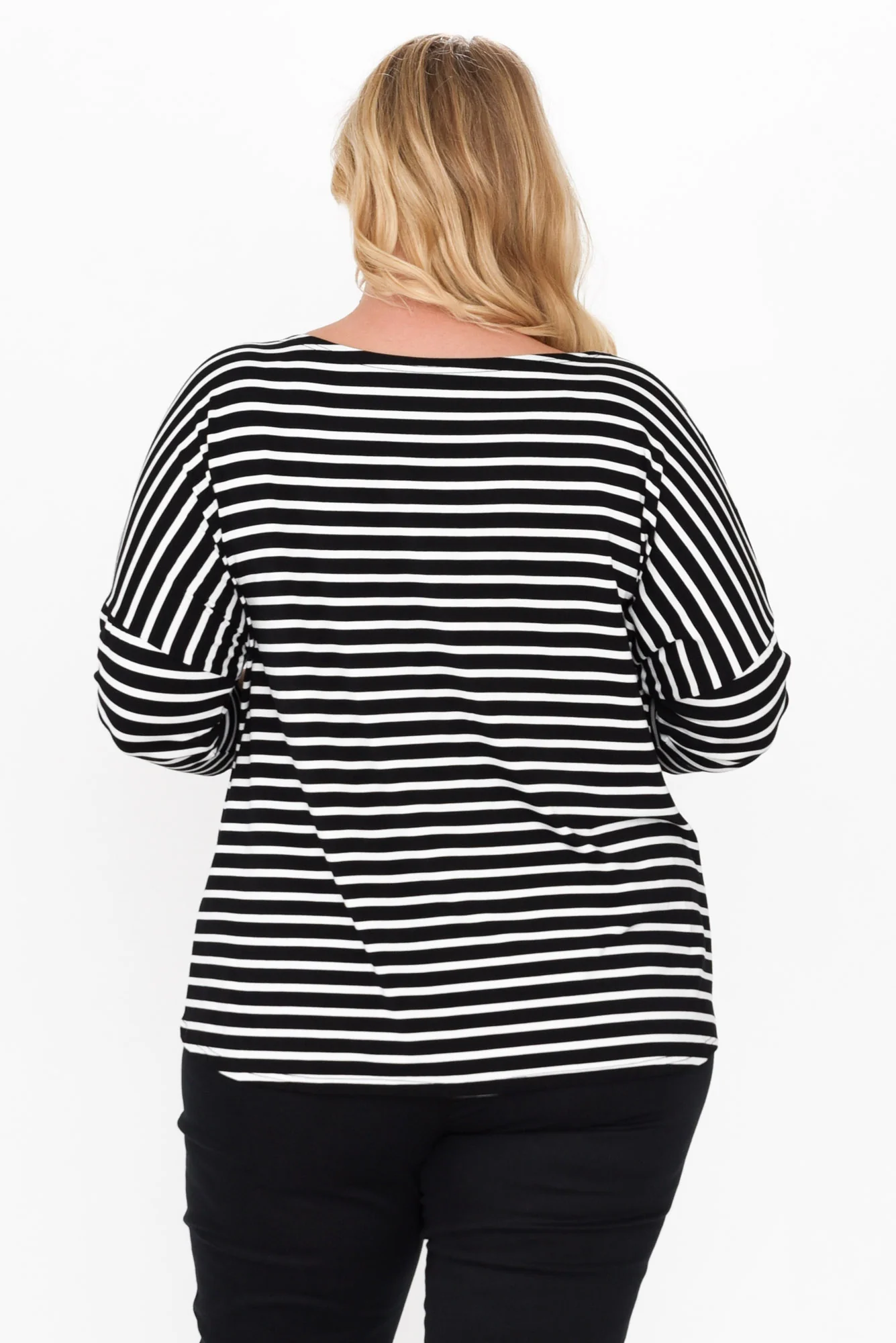 Camila Black Stripe Bamboo Top
