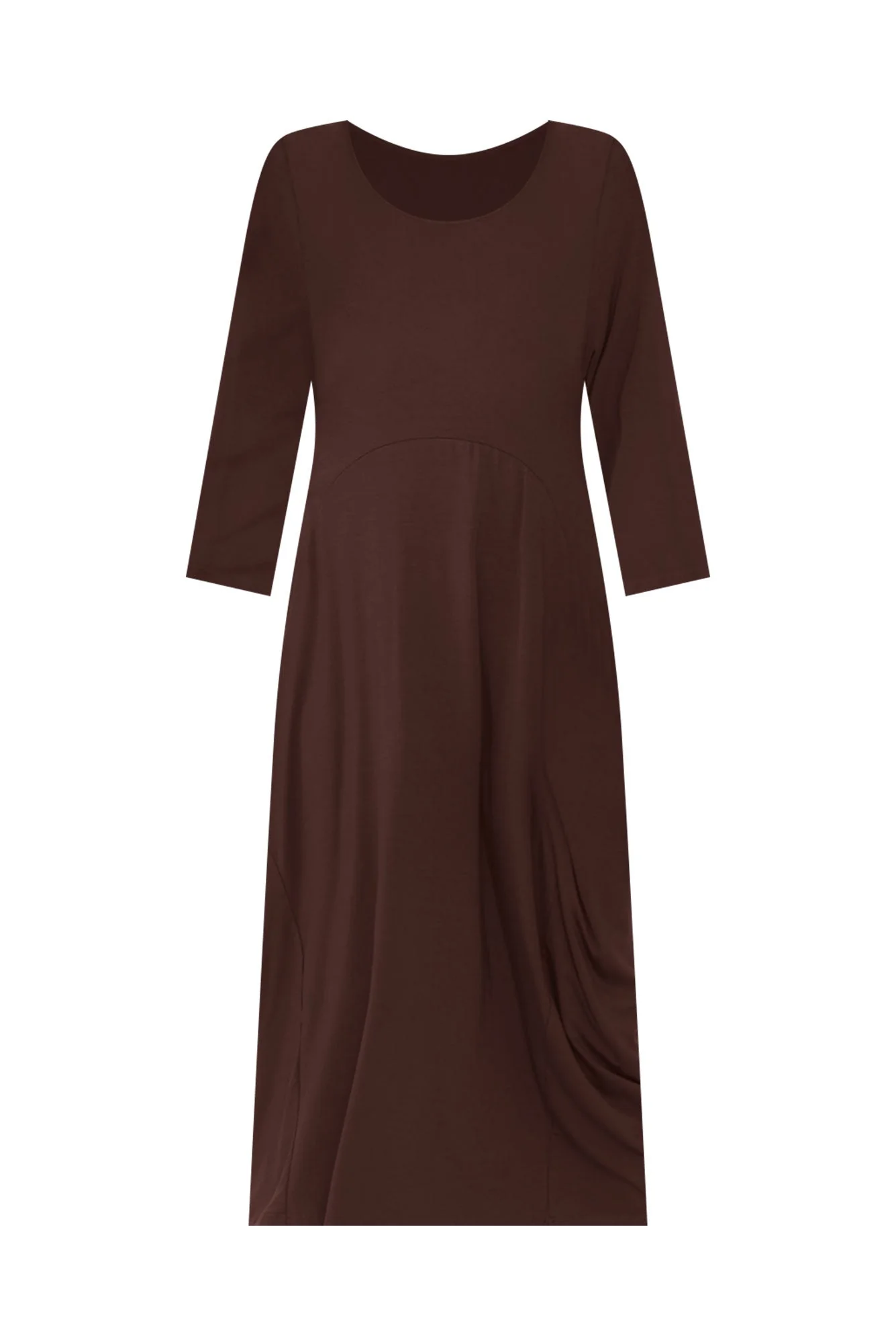 Glenda Chocolate Sleeved Crescent Dress