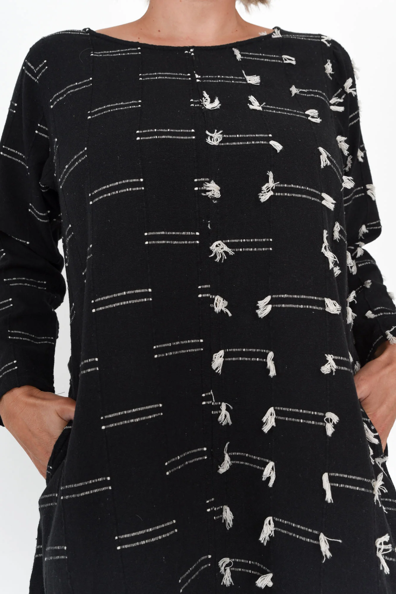 Ilaria Black Dash Cotton Dress