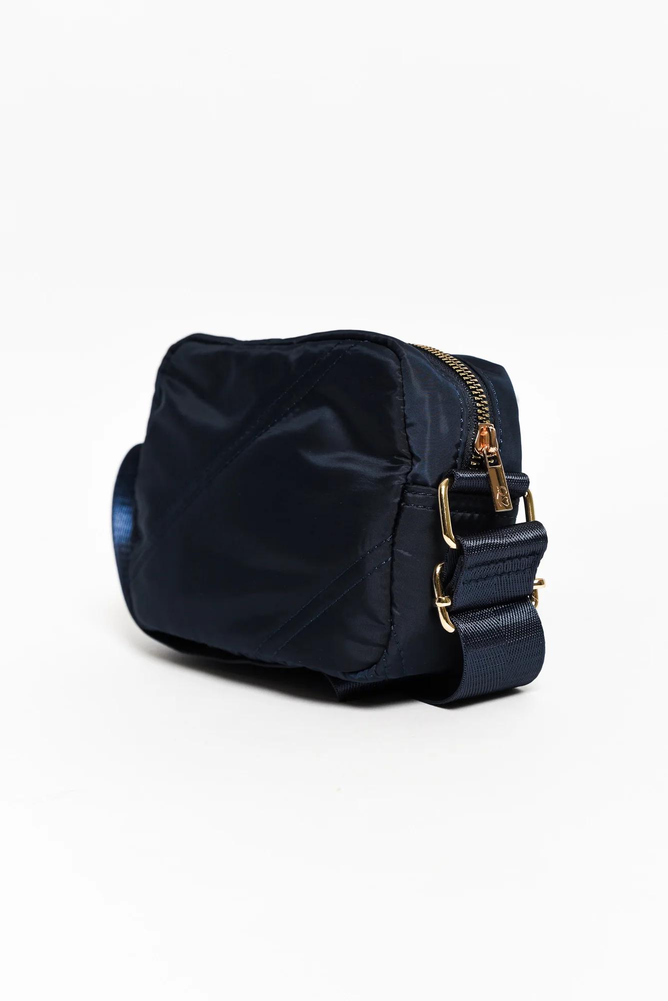 Bea Navy Quilted Crossbody Bag