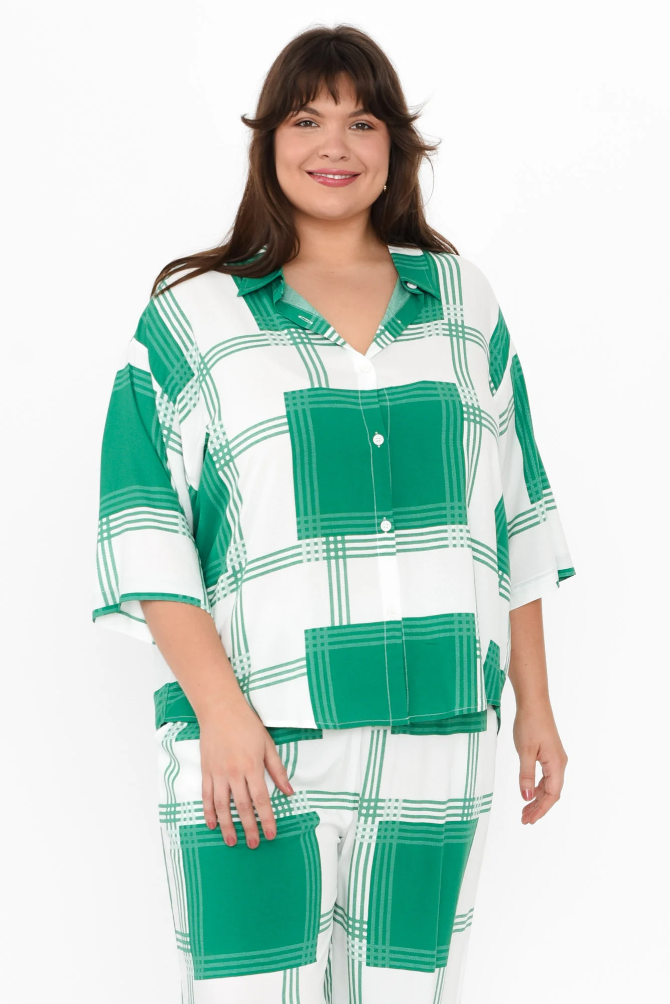 Lexie Green Check Shirt