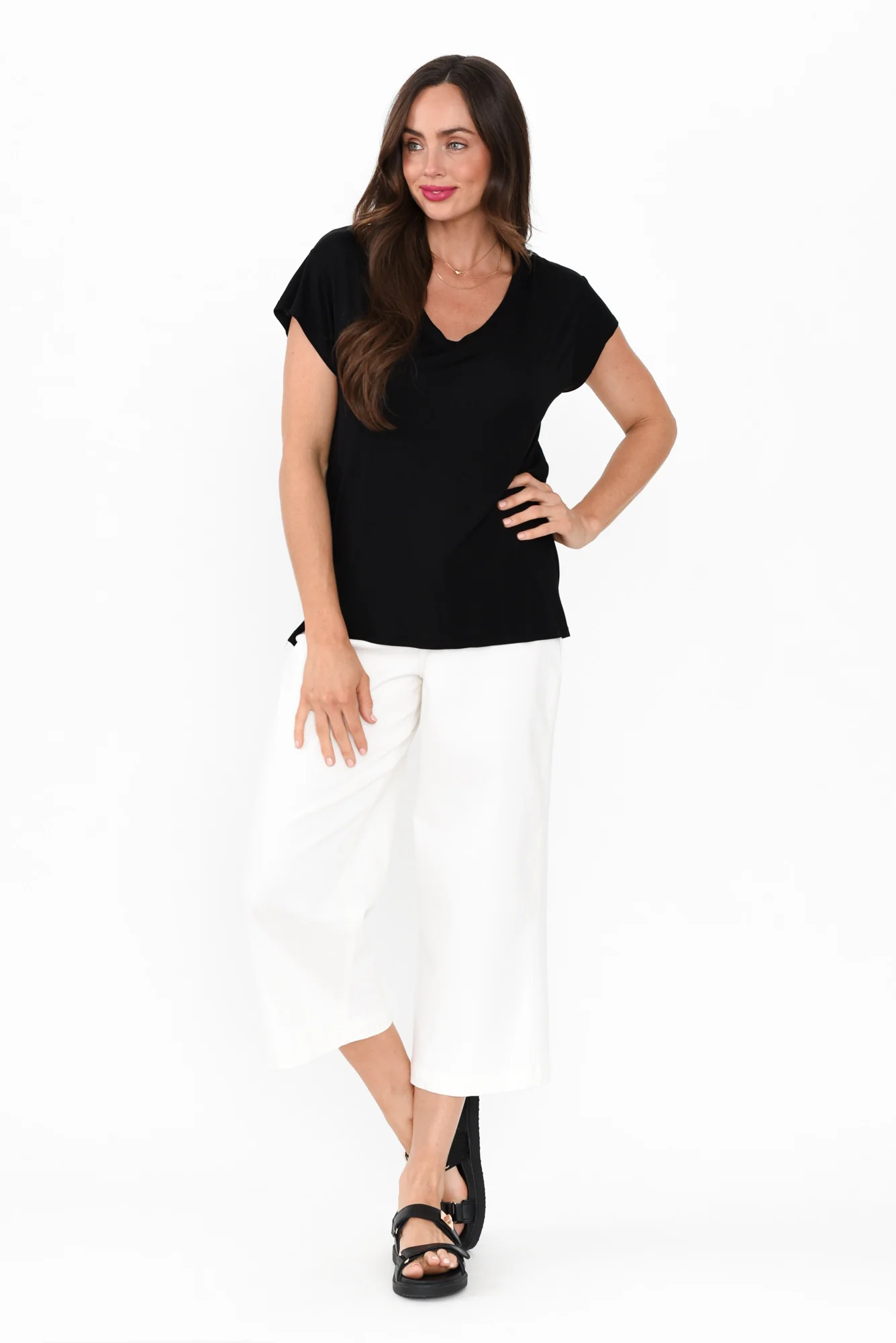 Jenkins Black Modal Tee