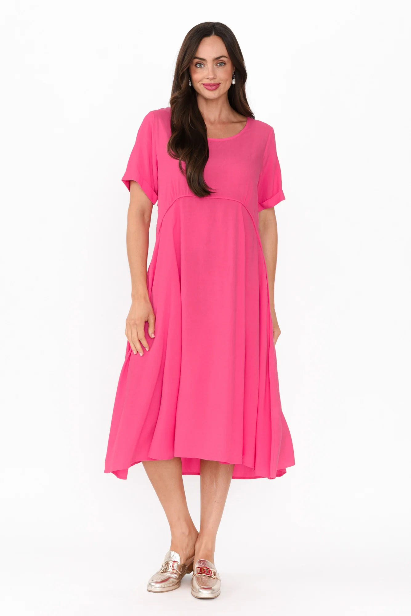 Zaelia Pink Crescent Dress