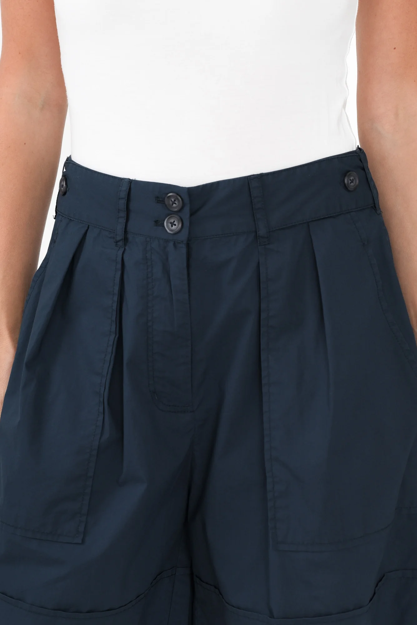 Harlyn Navy Cotton Shorts