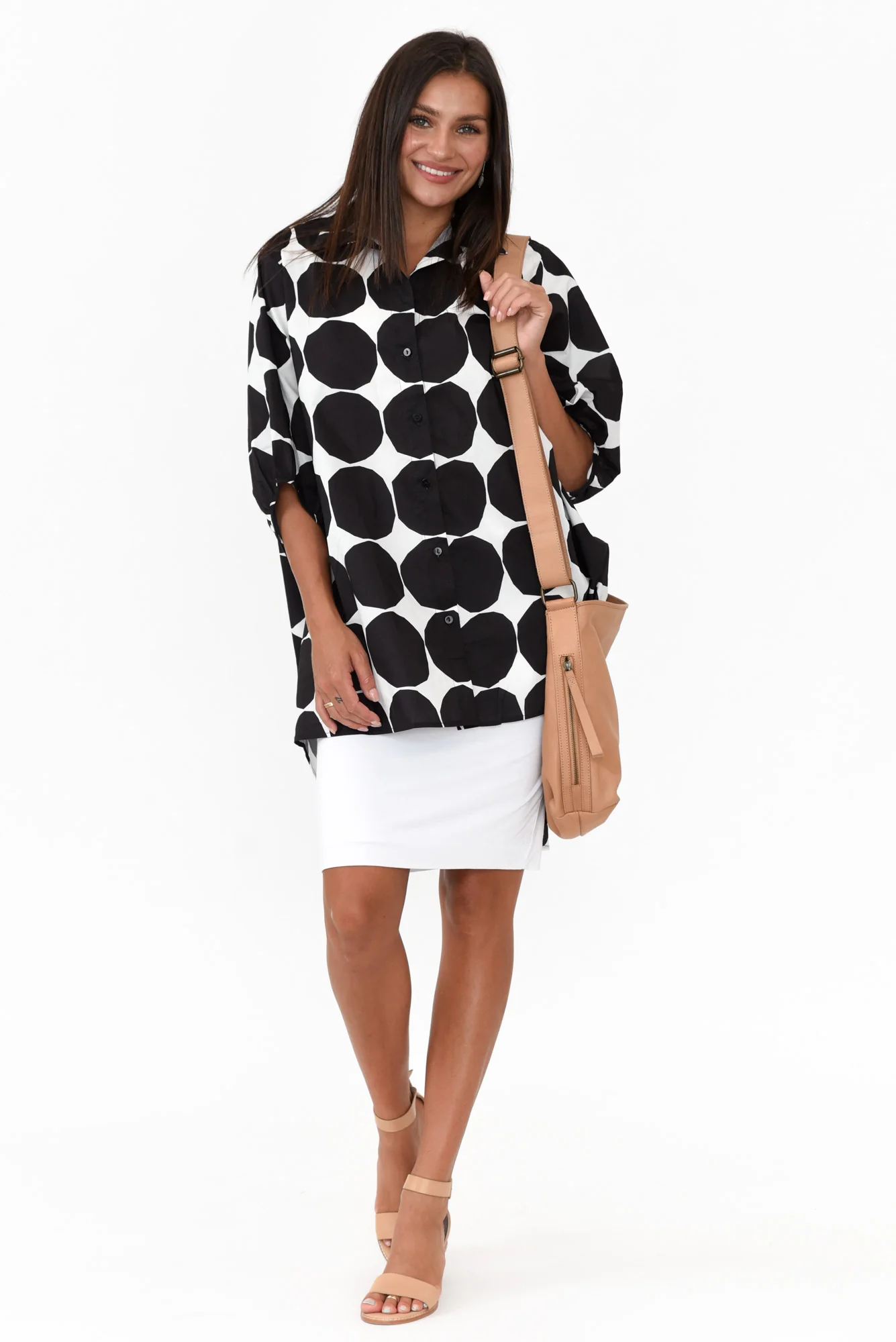 Whitney White Bamboo Tube Skirt