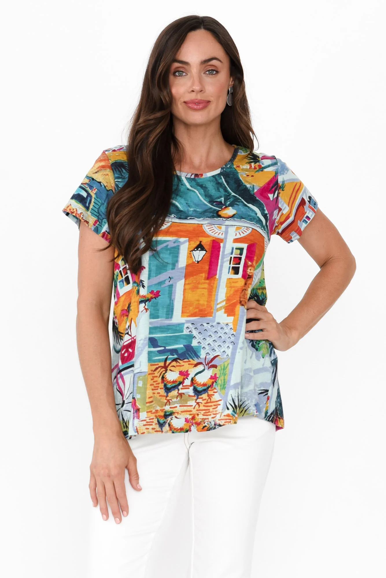 Zani Orange Florida Cotton Top