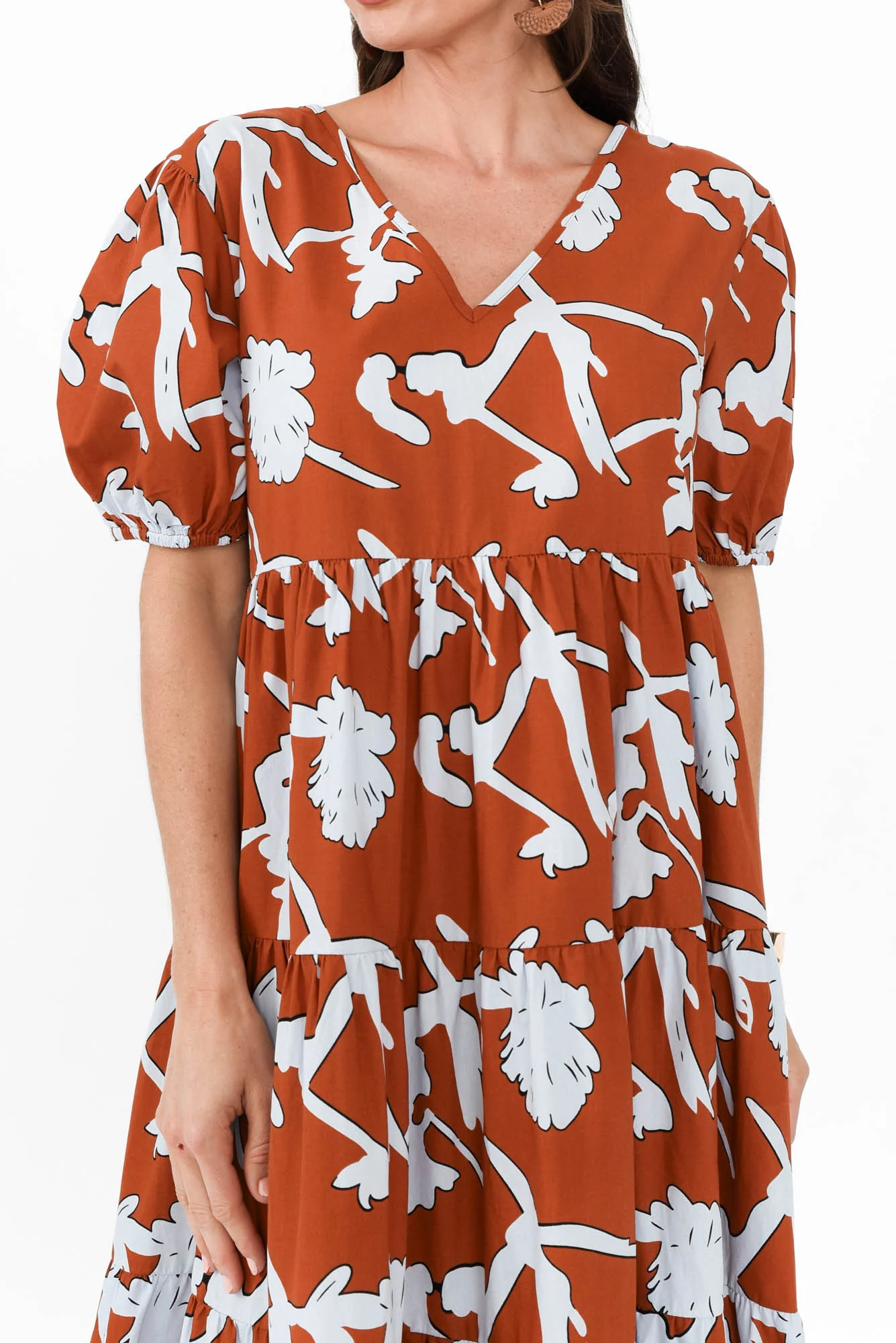 Kelley Brown Floral Cotton Dress