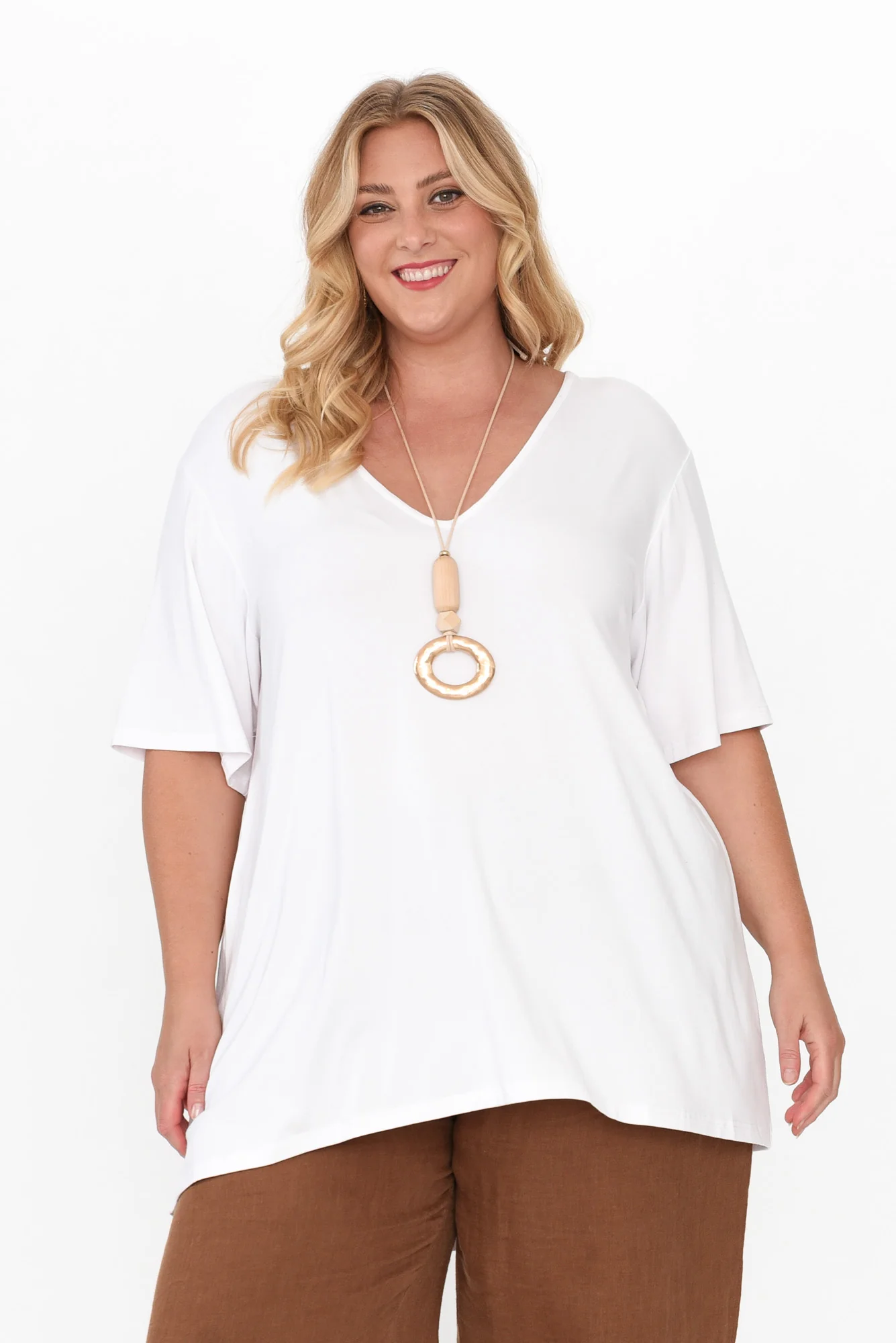 Novella White Bamboo Top