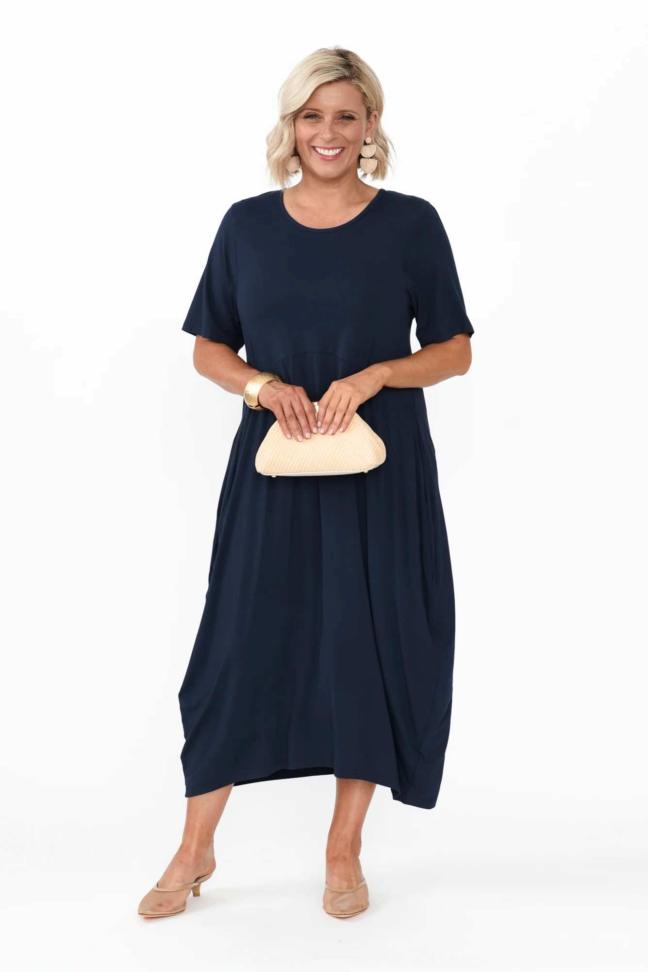 Samiya Navy Bamboo Dress